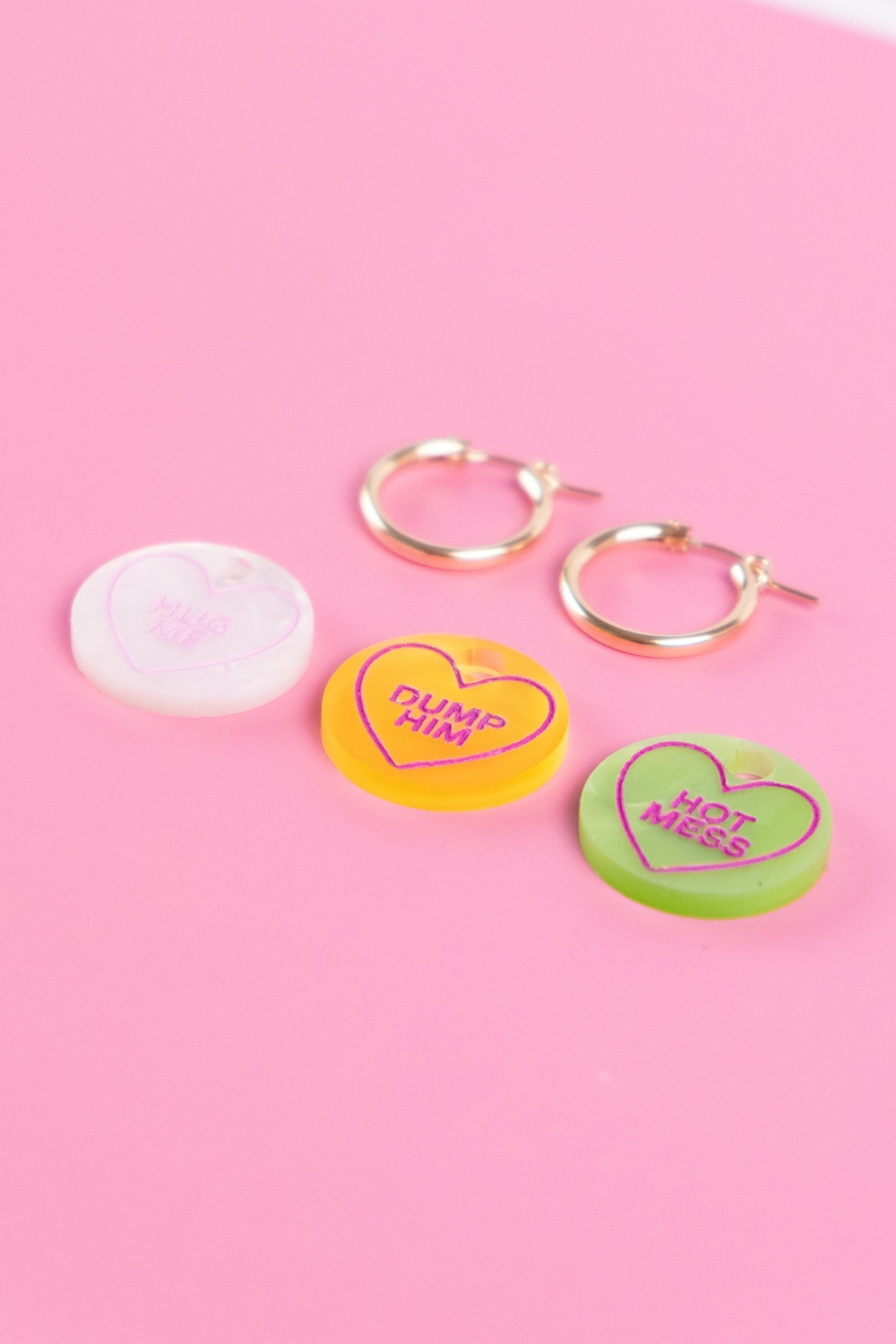 Love Sweets Hoop Earrings - Set of 3