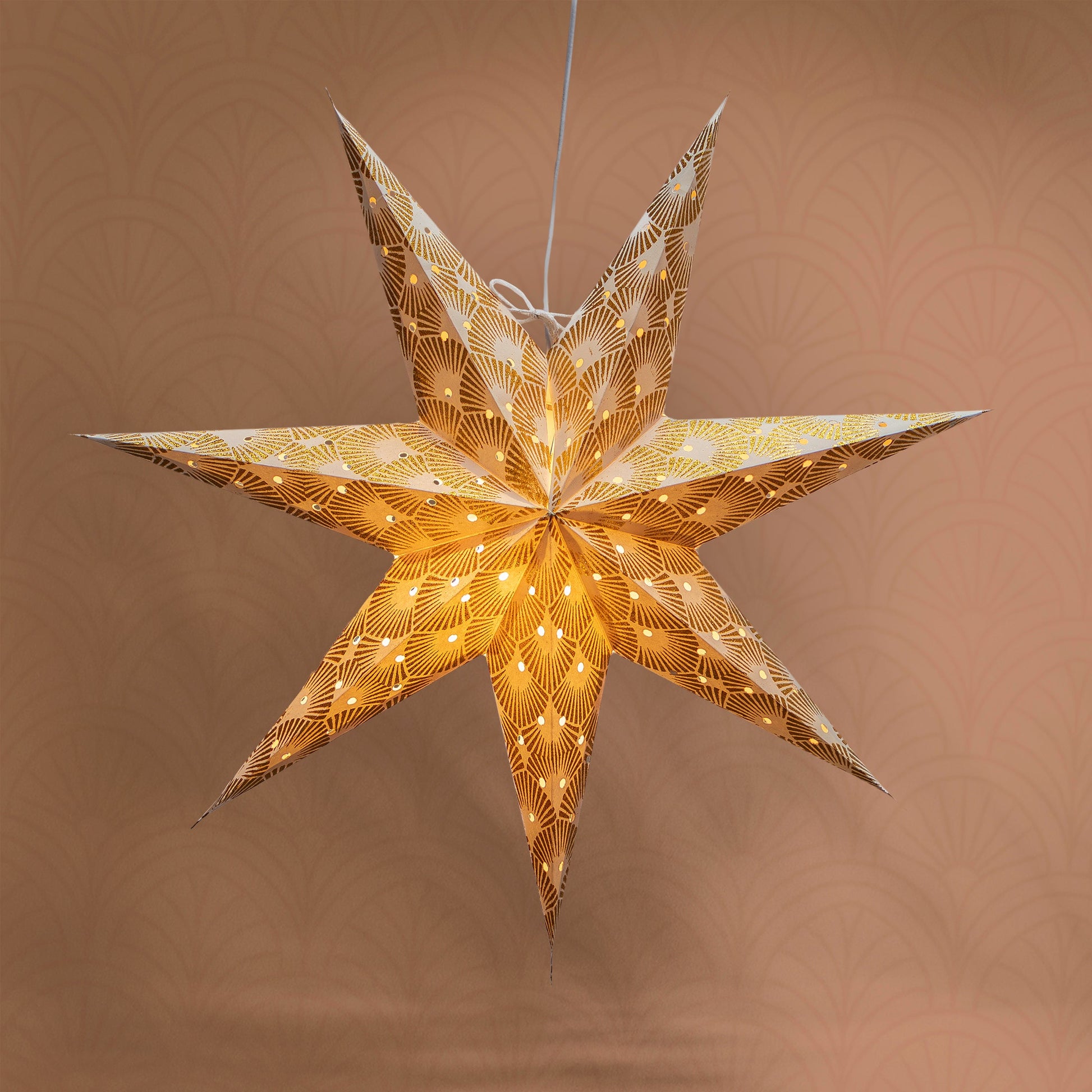 Deco Gold Paper Star Lantern