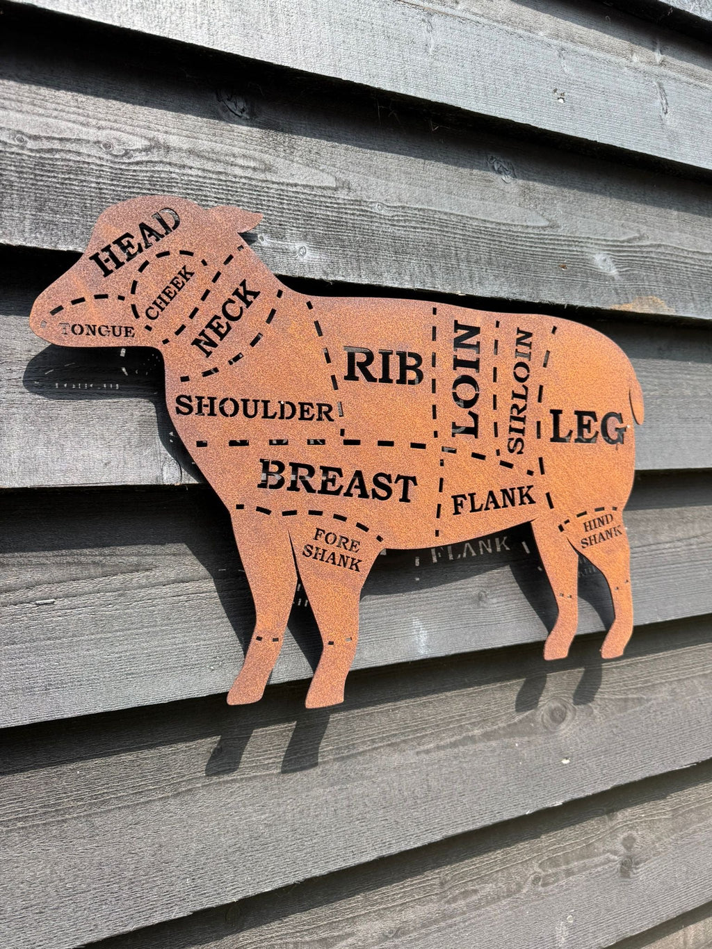 Rusty Metal Lamb Wall Decoration