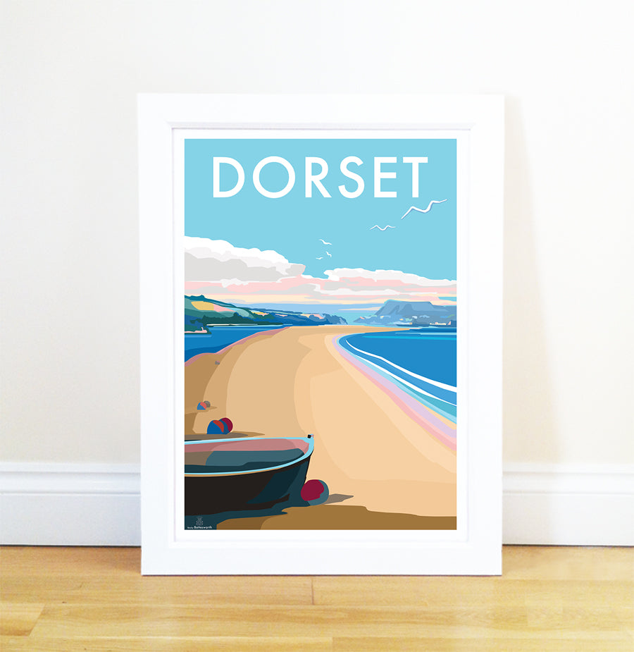 Dorset Seaside Poster Print