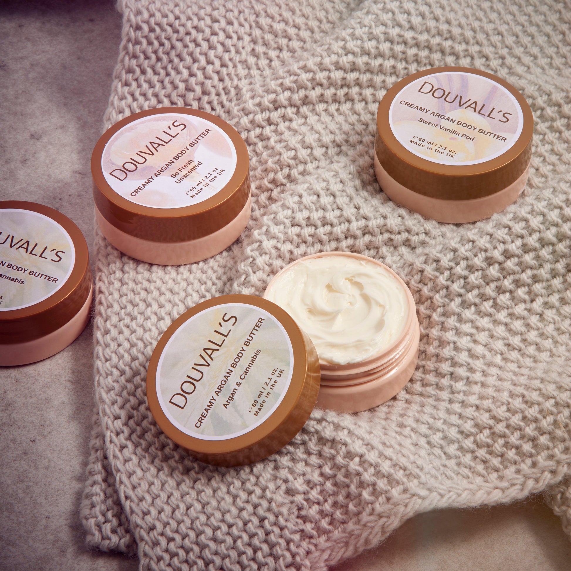 Organic Creamy Argan Body Butter 60ml in Six Natural Scents