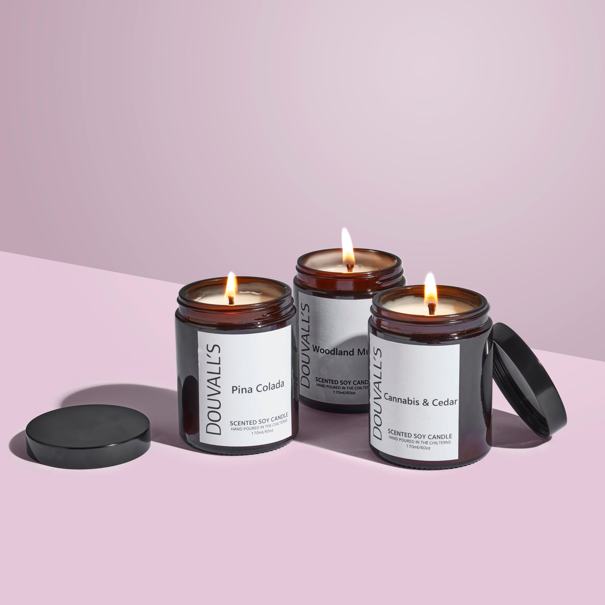 Hand Poured Soy Wax Scented Candle 180g with Essential Oils