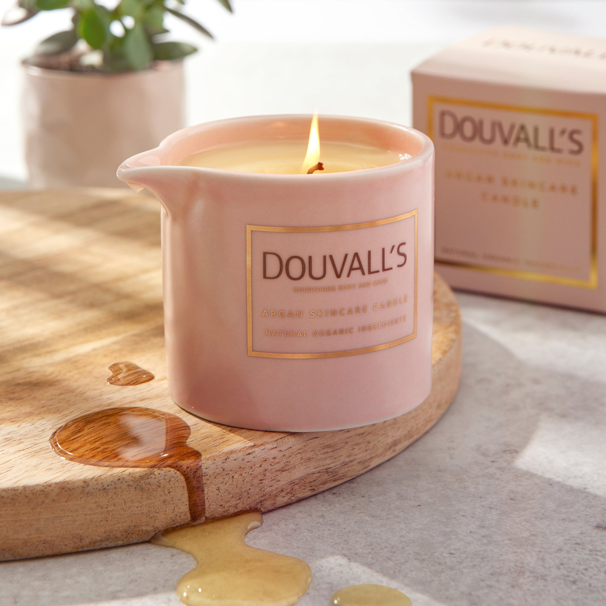 Organic Argan Massage Candle Orange and Frankincense 180g