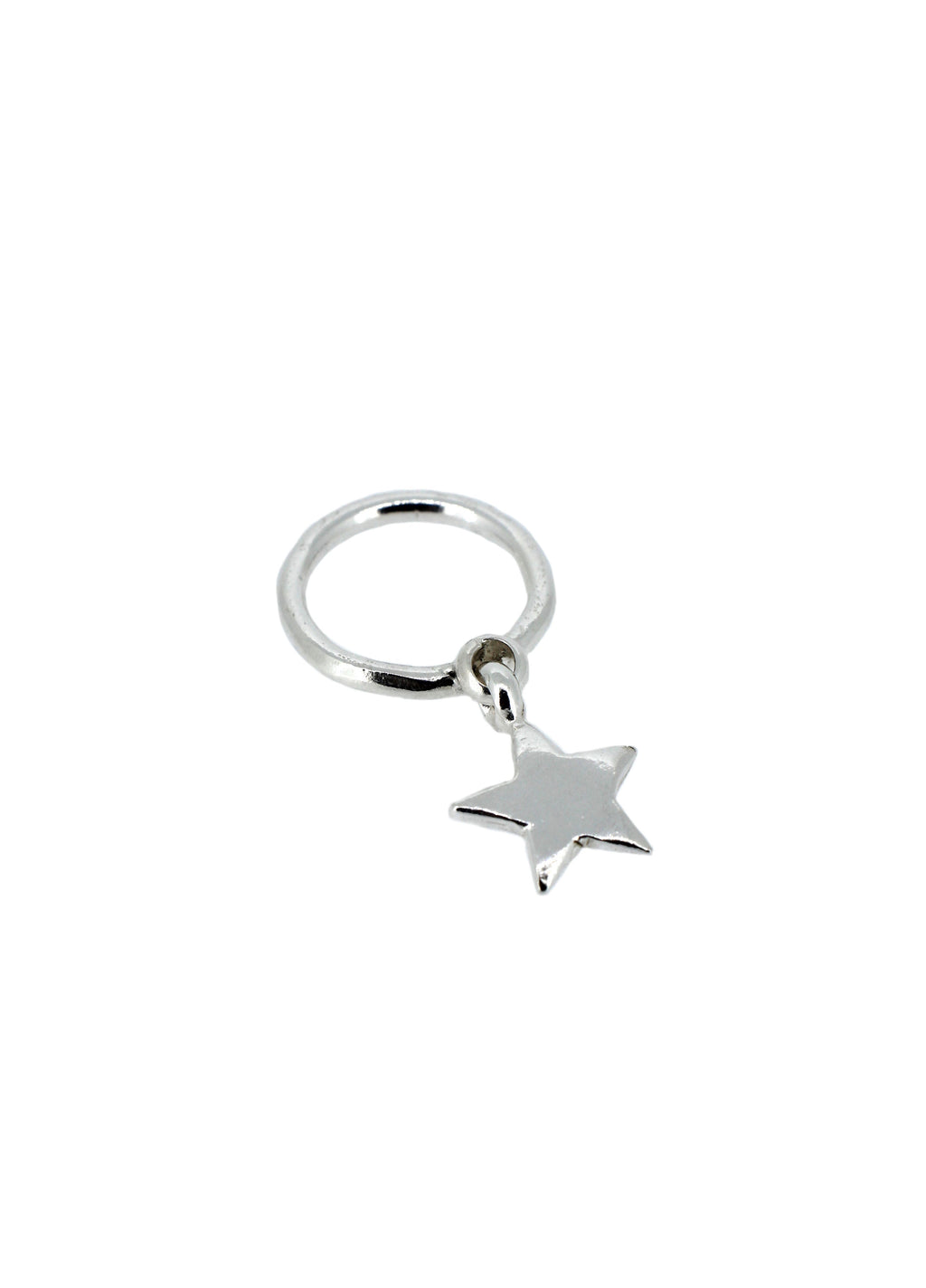 Star Dangle Ring in Sterling Silver