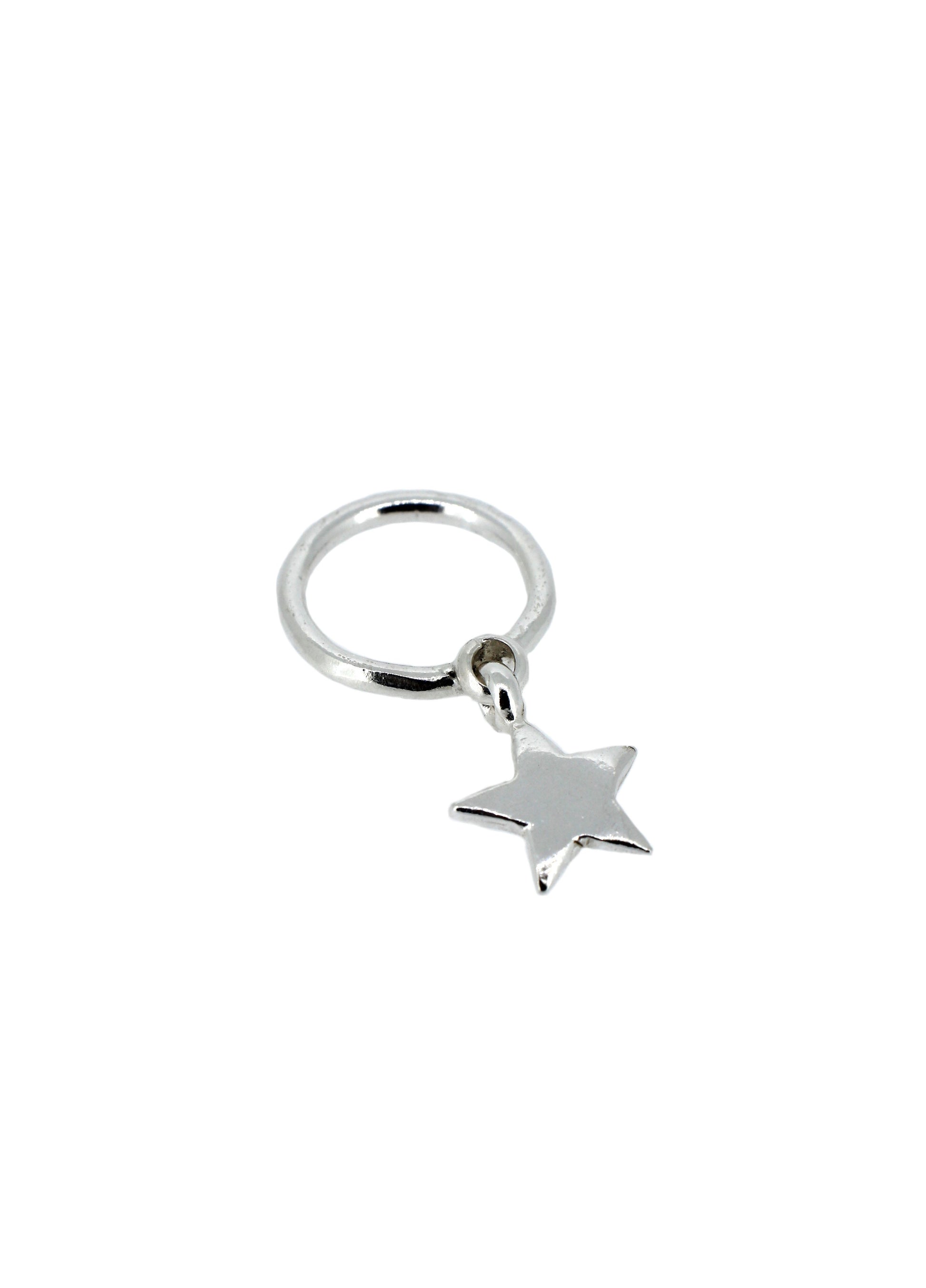 Star Dangle Ring in Sterling Silver