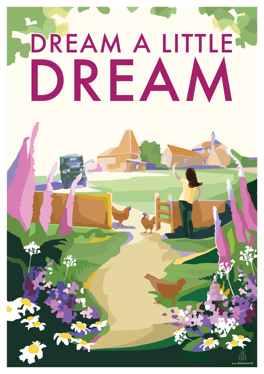 Dream a Little Dream Vintage Seaside Print