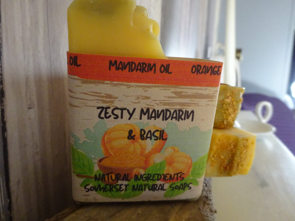 Zesty Mandarin and Basil Vegan Soap