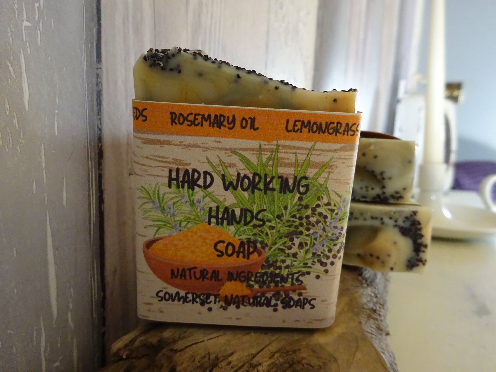 Vegan Hard Working Hands Soap with Turmeric and Green Clay
