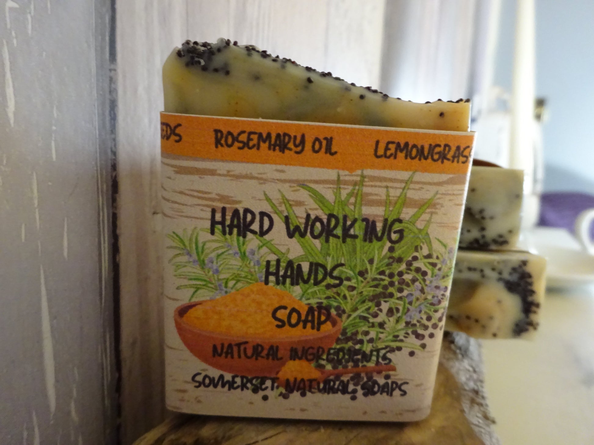 Vegan Hard Working Hands Soap with Turmeric and Green Clay