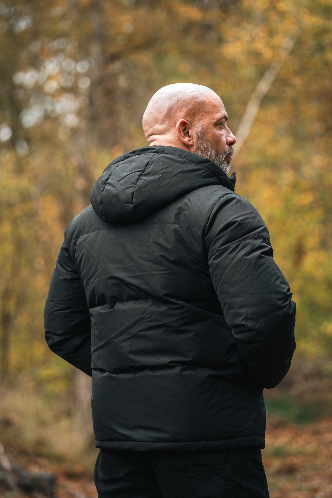 Mens Feather Down Cold Weather Puffer Jacket