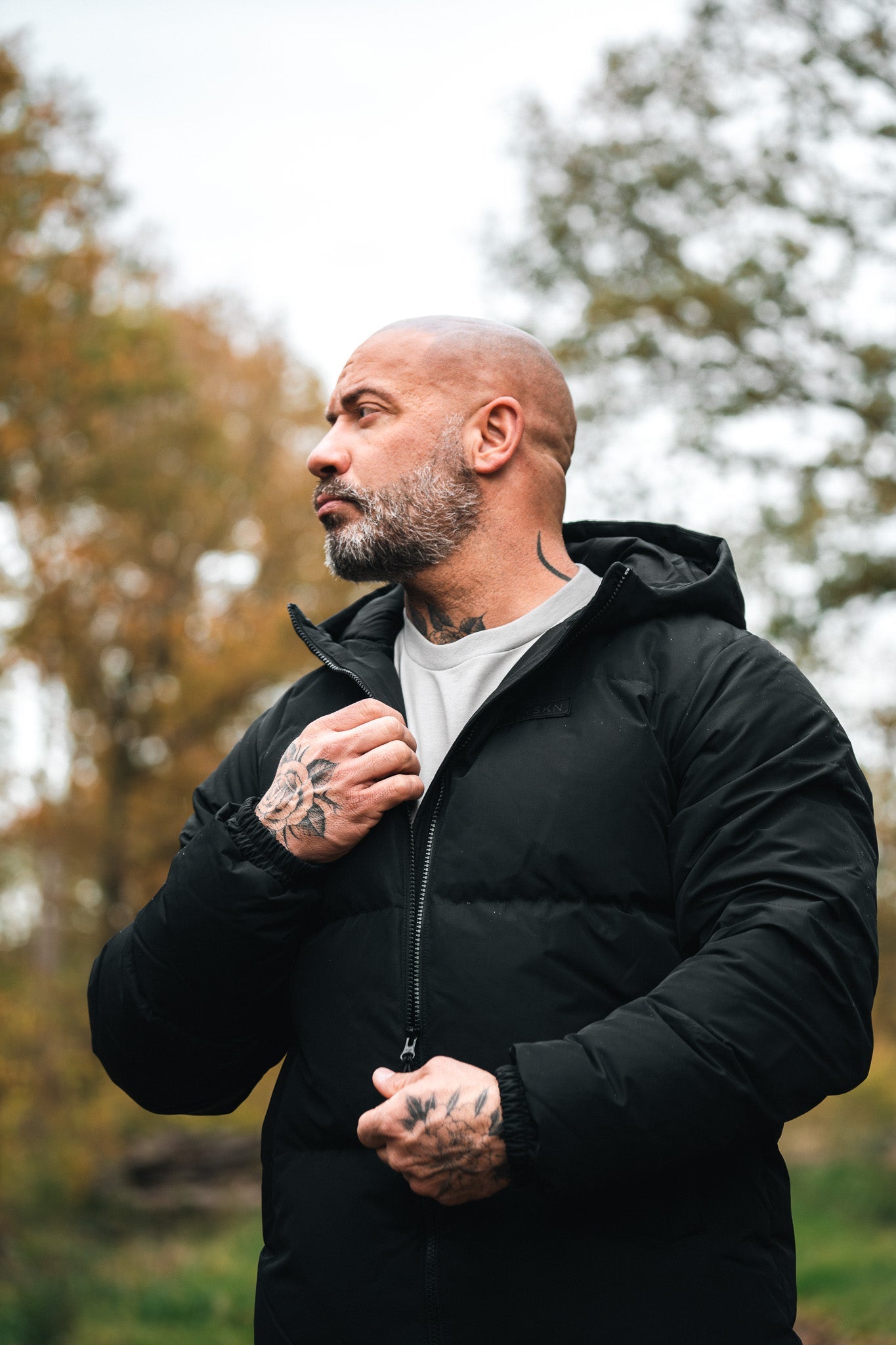 Mens Feather Down Cold Weather Puffer Jacket