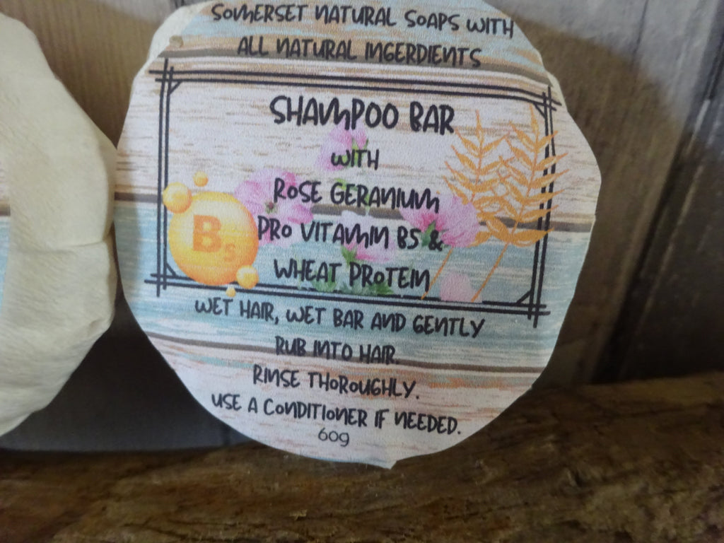 Rose Geranium Solid Shampoo Bar