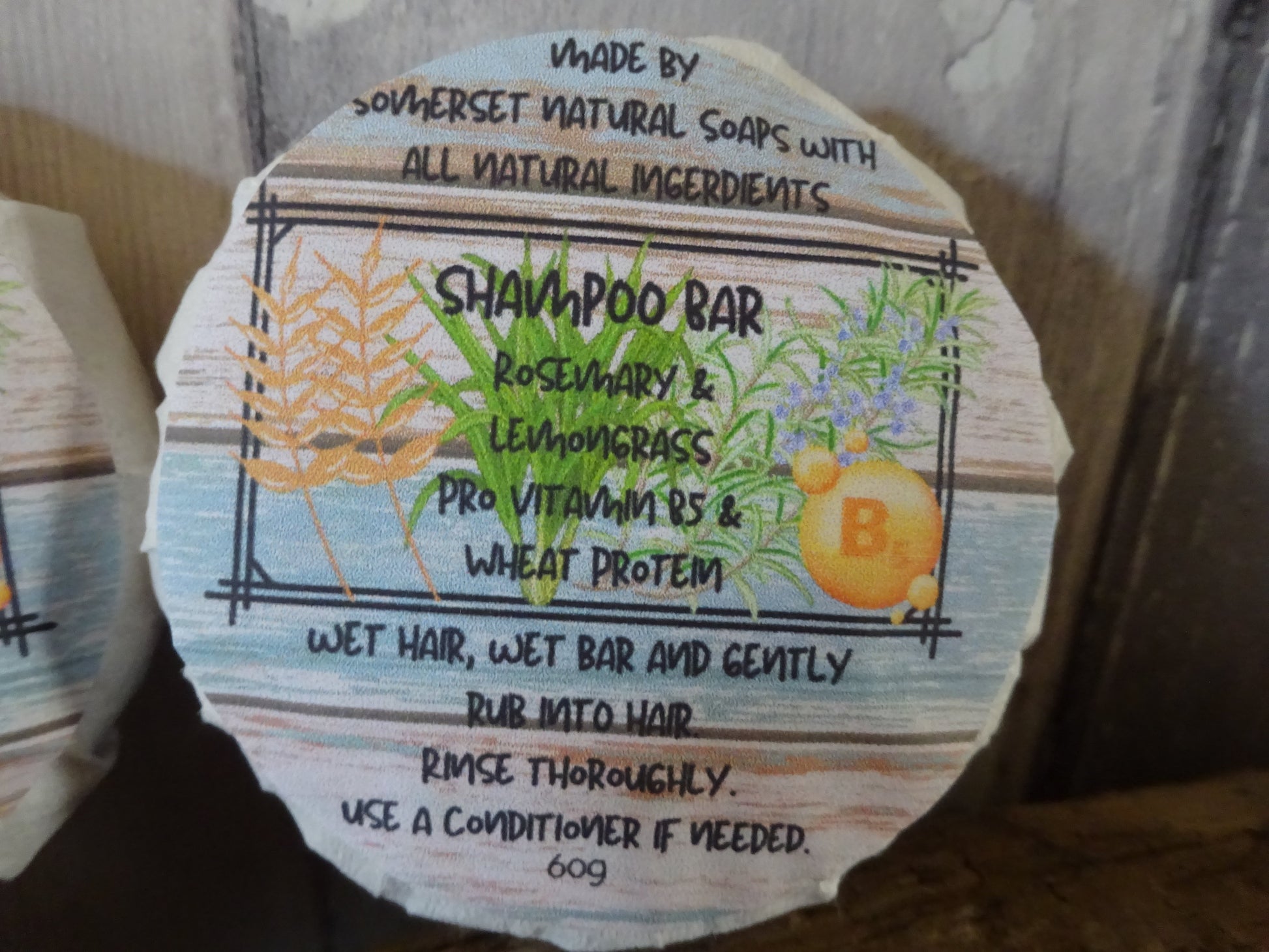Rosemary and Lemongrass Solid Shampoo Bar