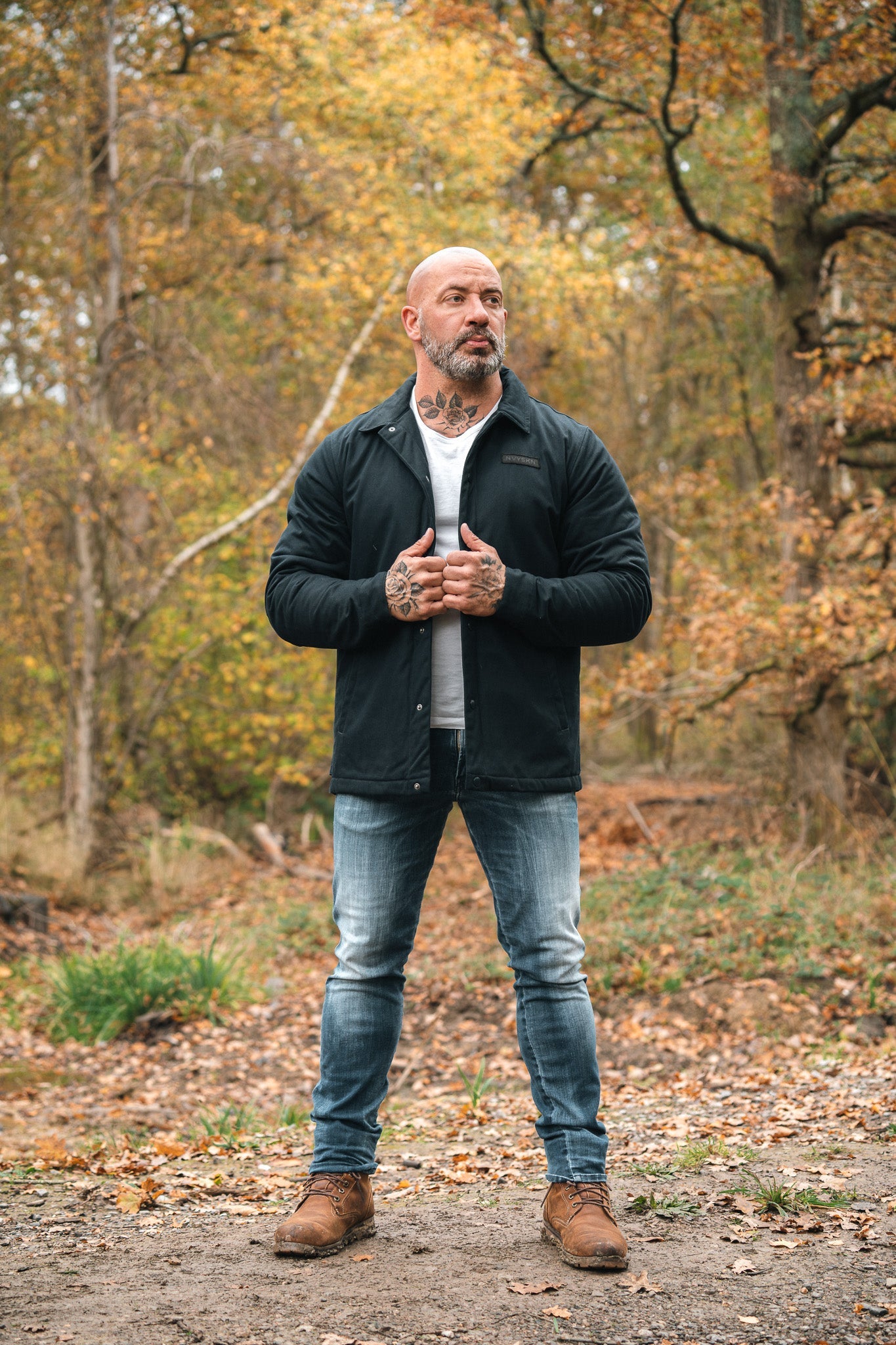 Men's Work Jacket in Navy Cotton