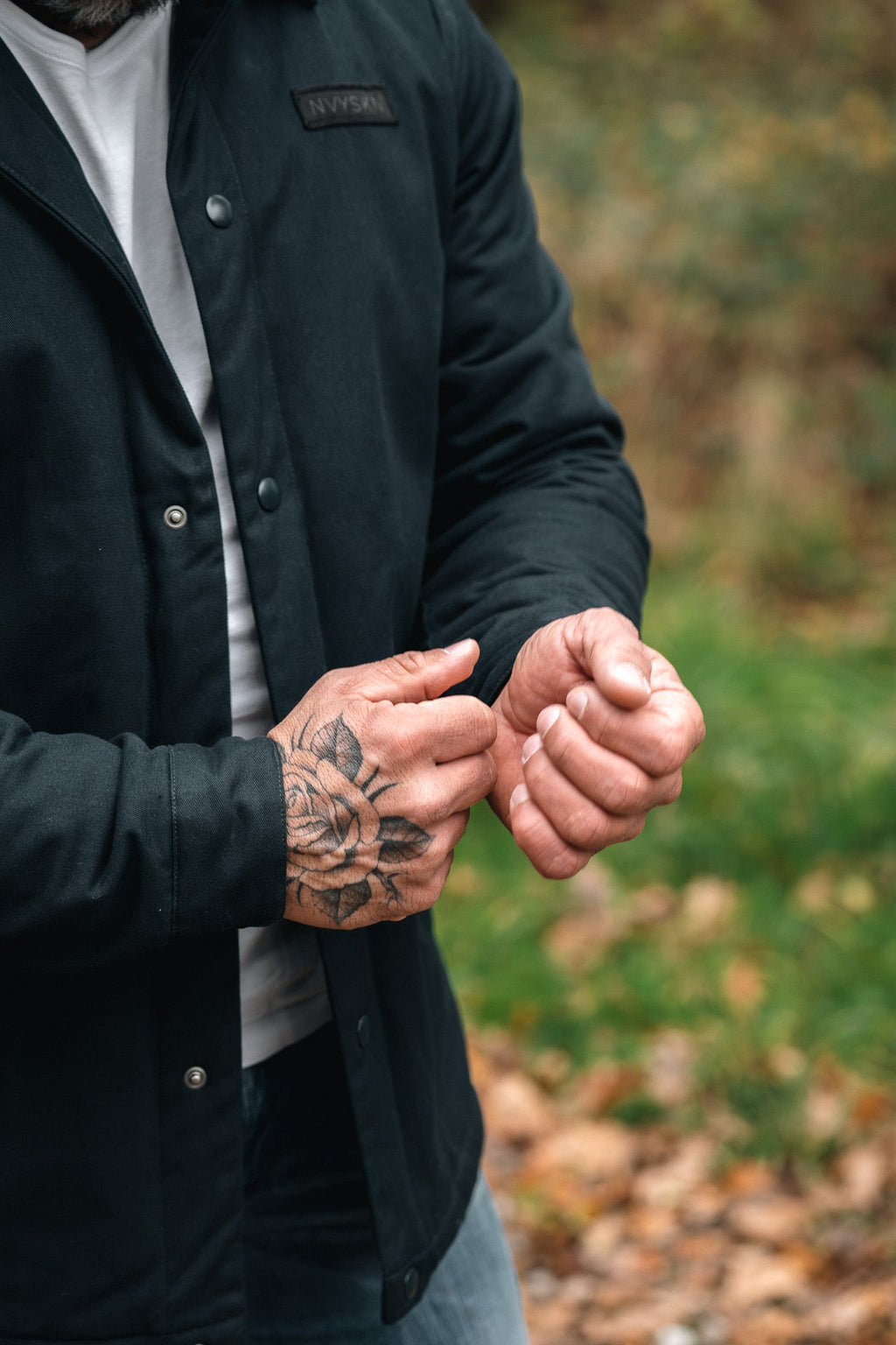 Men's Work Jacket in Navy Cotton