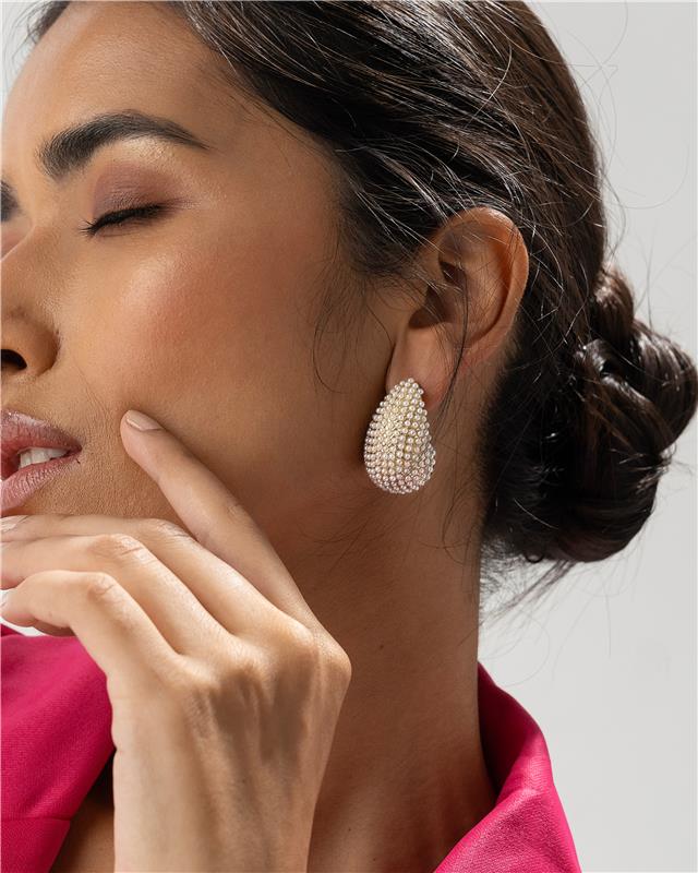 Golden Stud Statement Earring