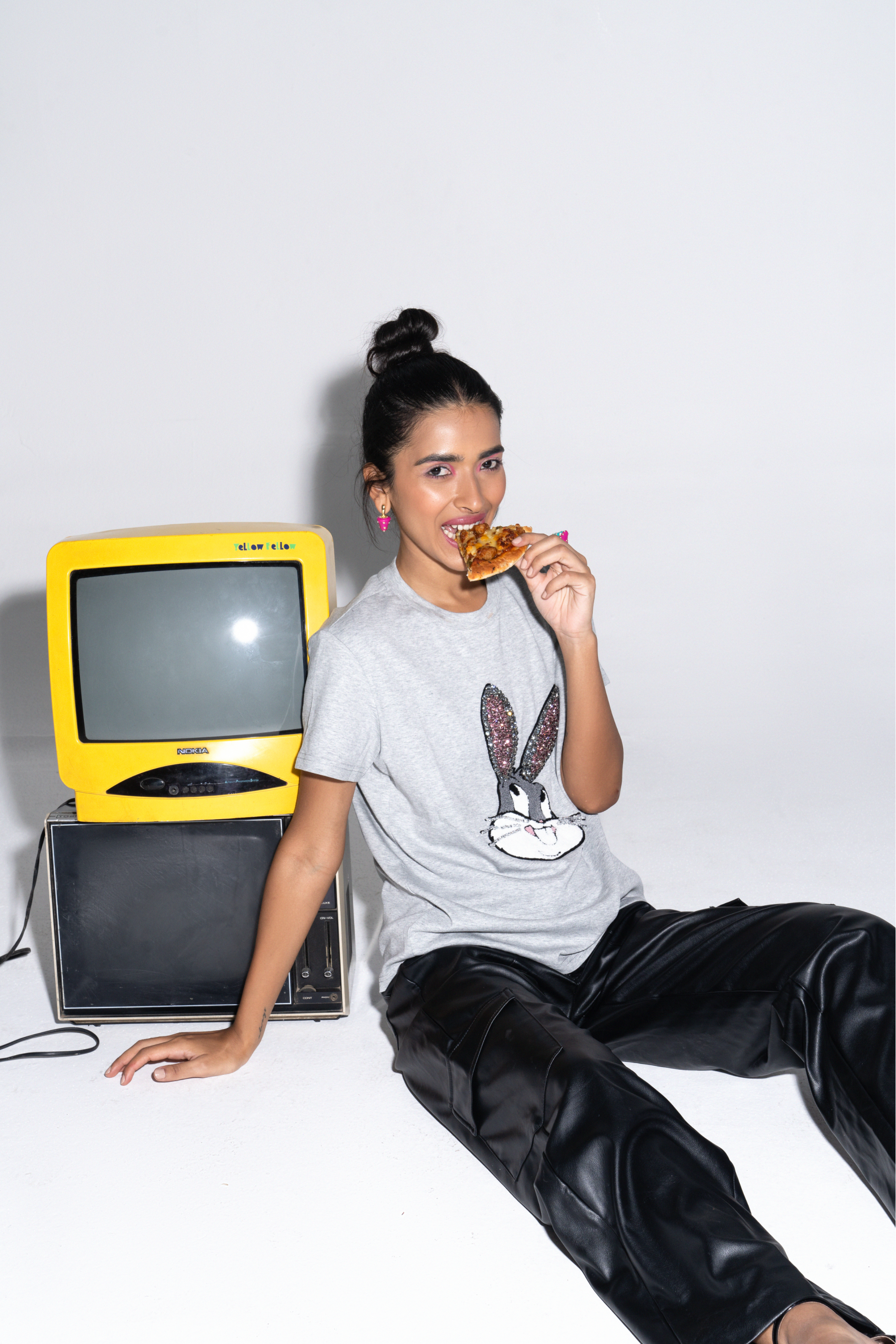 The Rabbit Graphic Embroidered Cotton T-Shirt