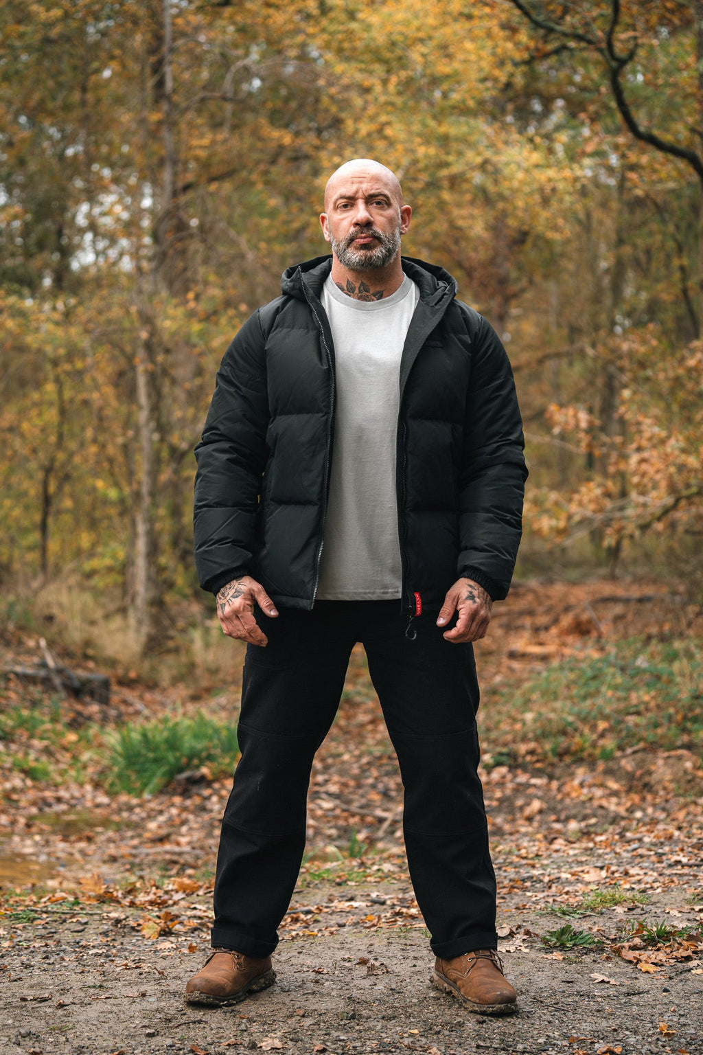 Mens Feather Down Cold Weather Puffer Jacket