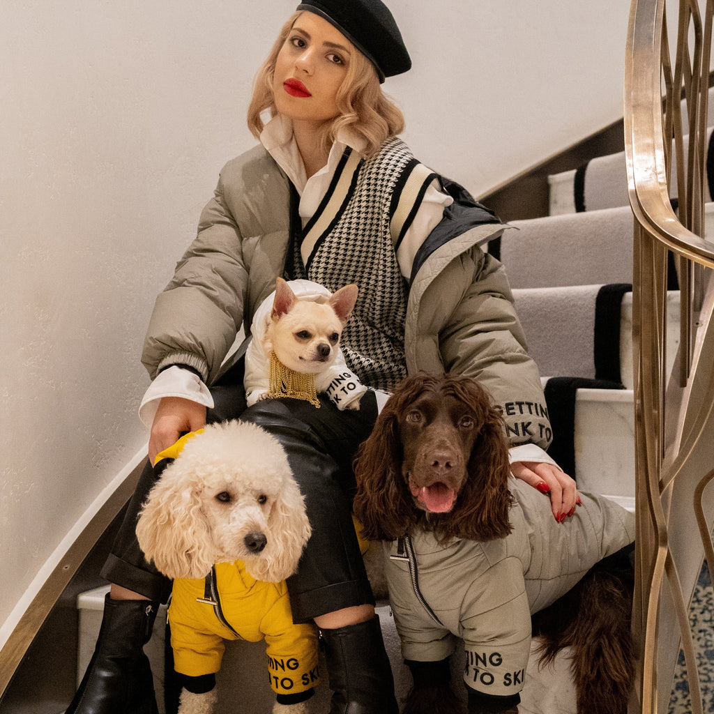 Green Zip Up Puffer Ski Jacket with Hood