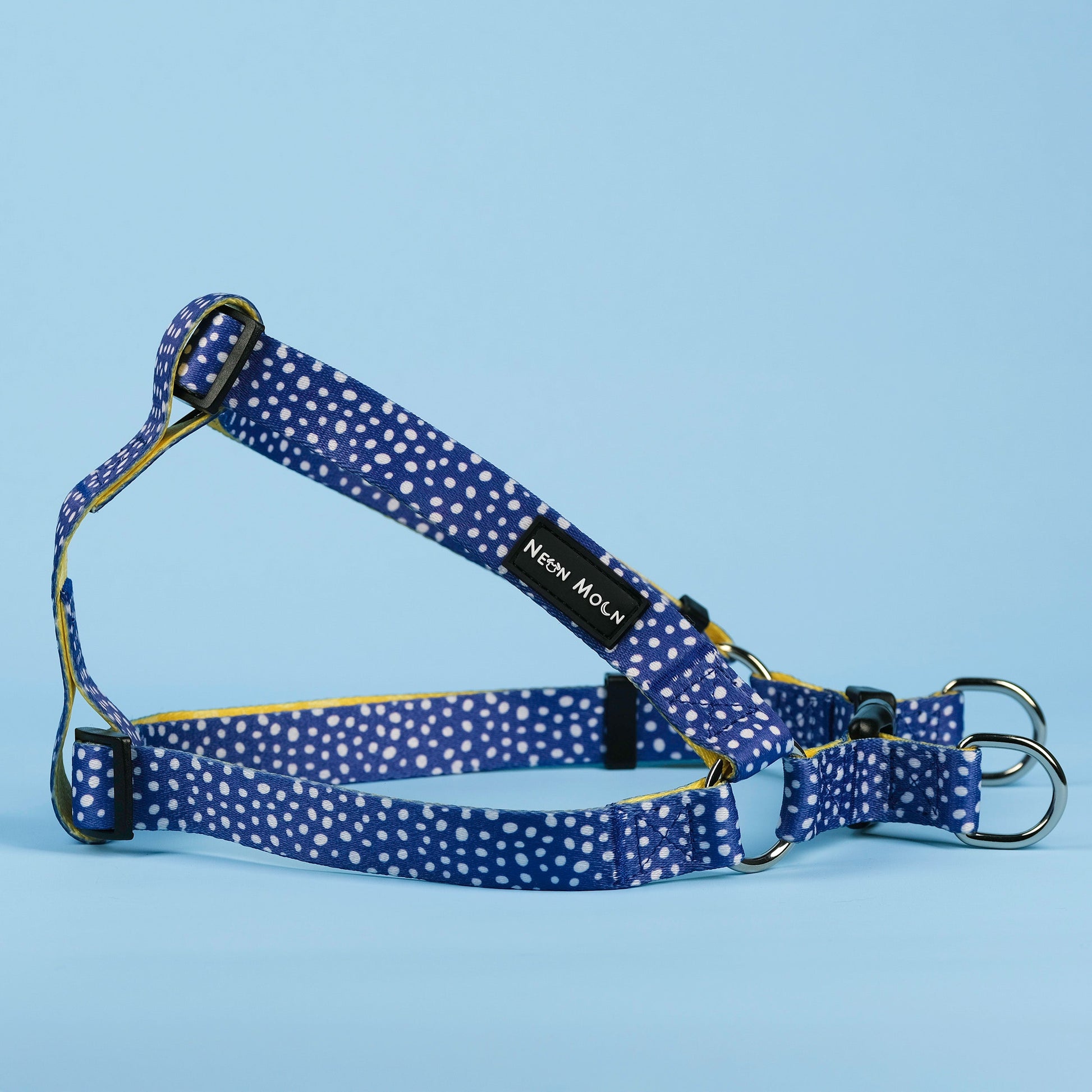 Minnie Step In Harness Blue Polka Dot Yellow Pineapple Print