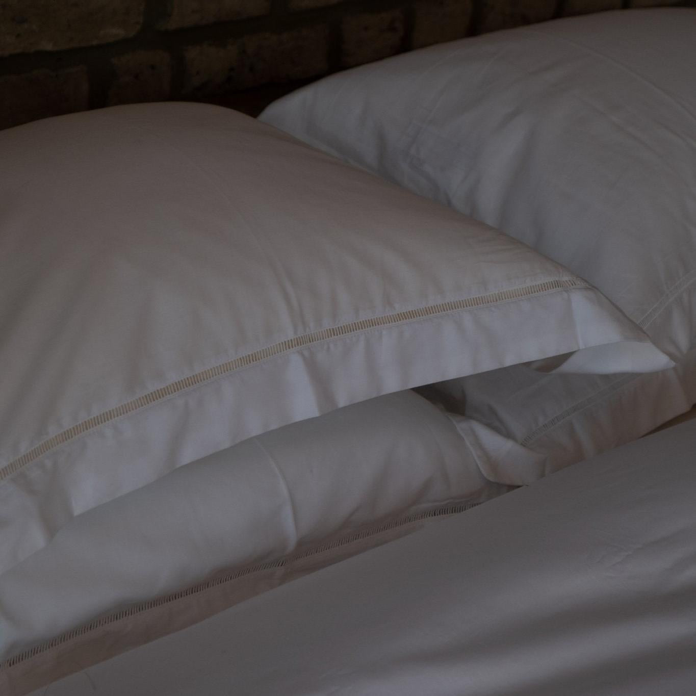 White Sateen Pillow Case Pair