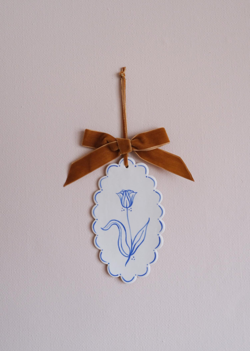 Large Blue Tulip Wall Hanging