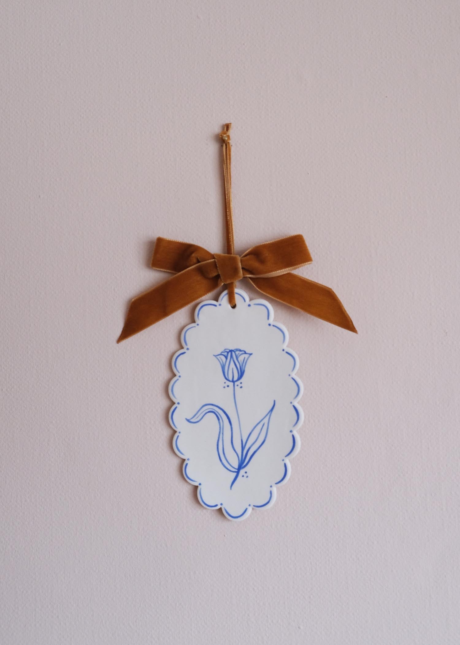 Large Blue Tulip Wall Hanging