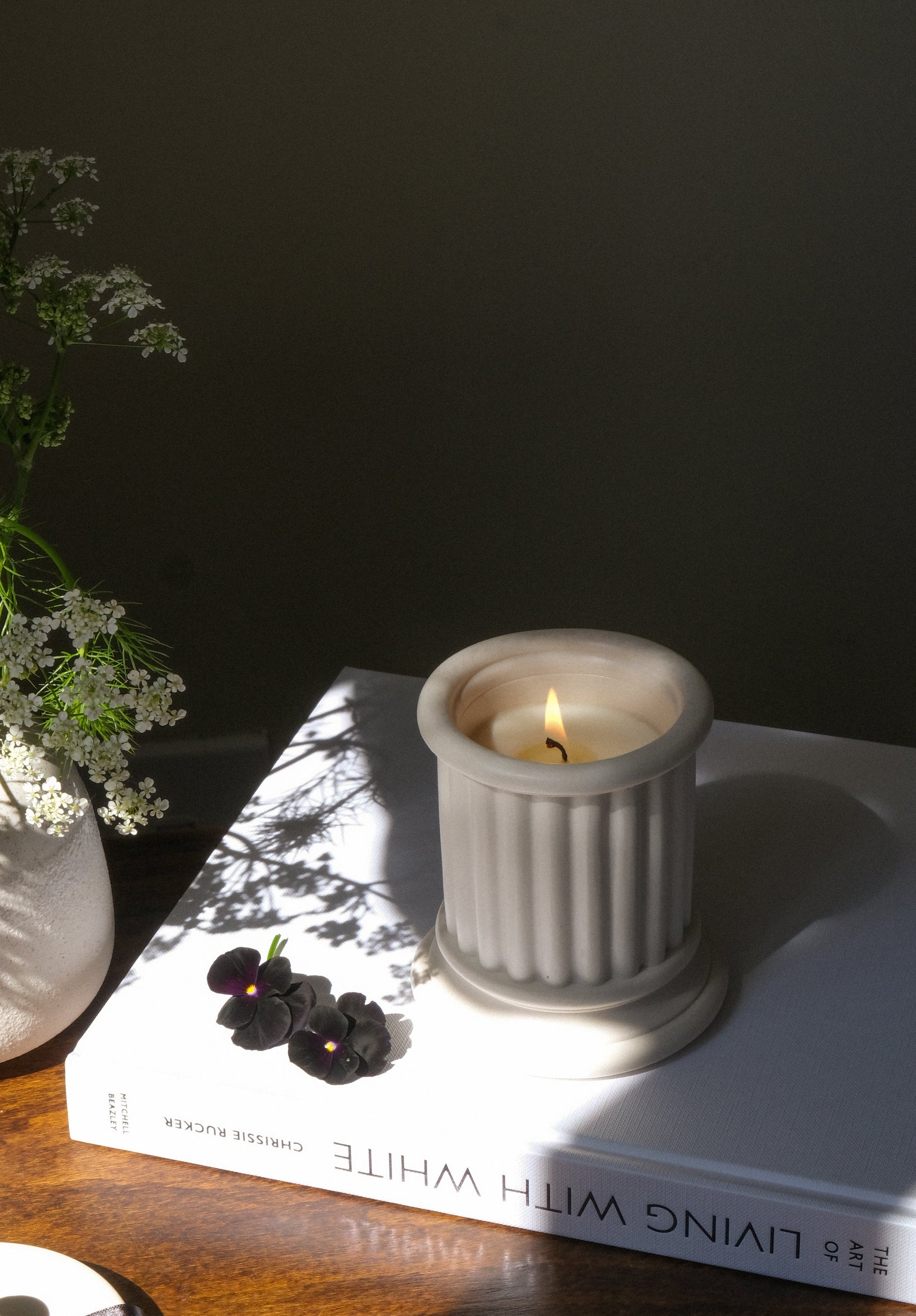 Luxury Scented Candle in Handcrafted Jesmonite Jar