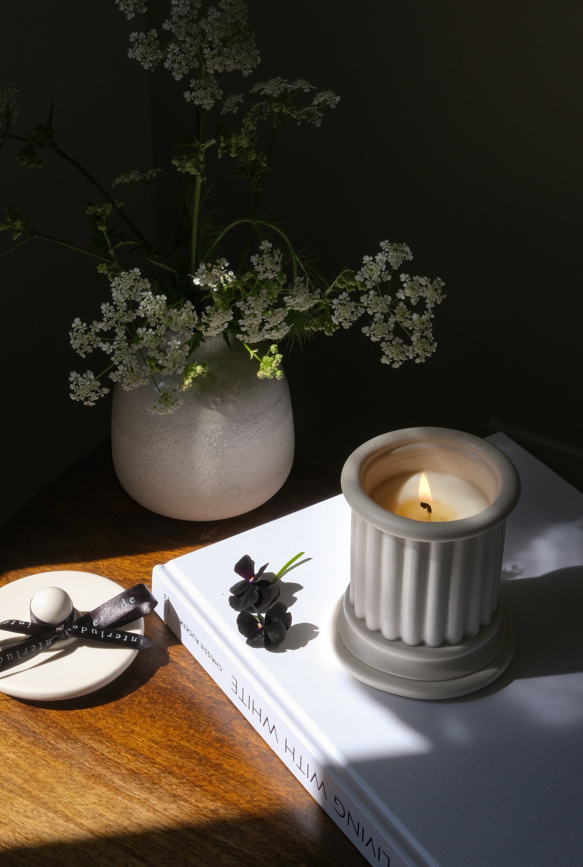 Luxury Scented Candle in Handcrafted Jesmonite Jar