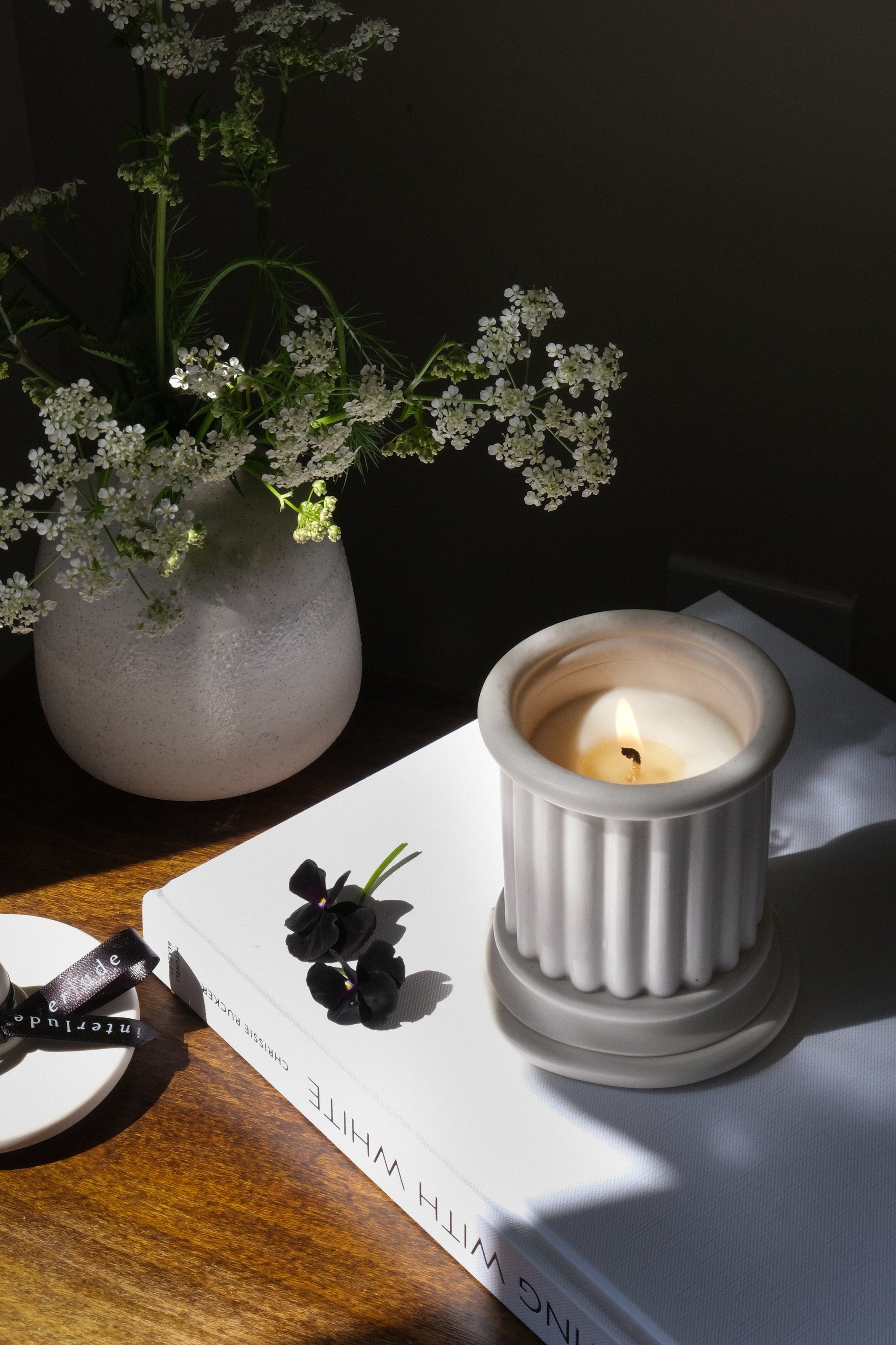 Luxury Scented Candle in Handcrafted Jesmonite Jar