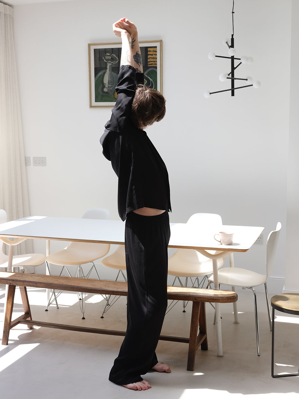 Sky Unisex Trousers in Vegan Silk