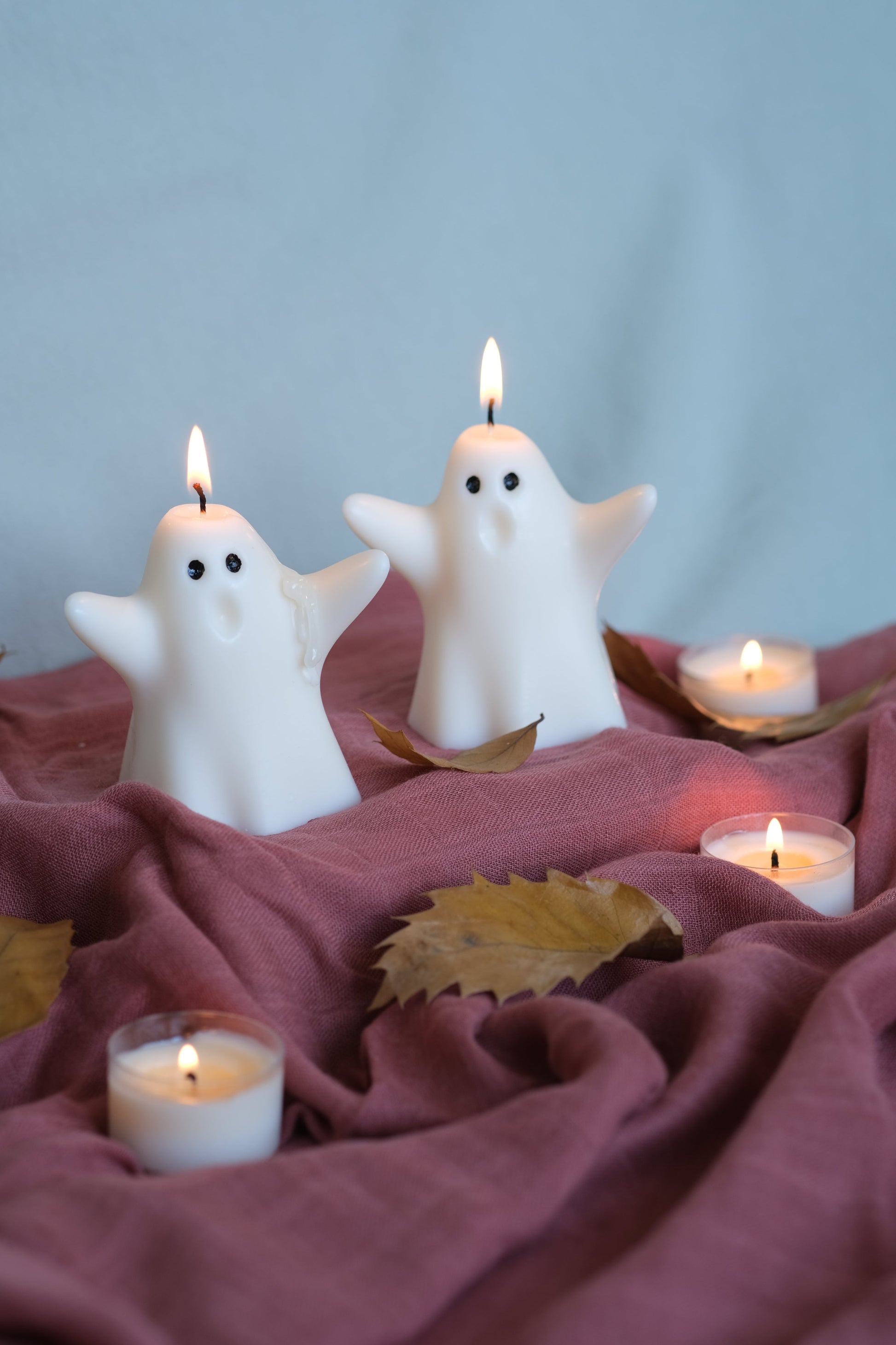 Ghost Shaped Halloween Candle in Pumpkin Spice