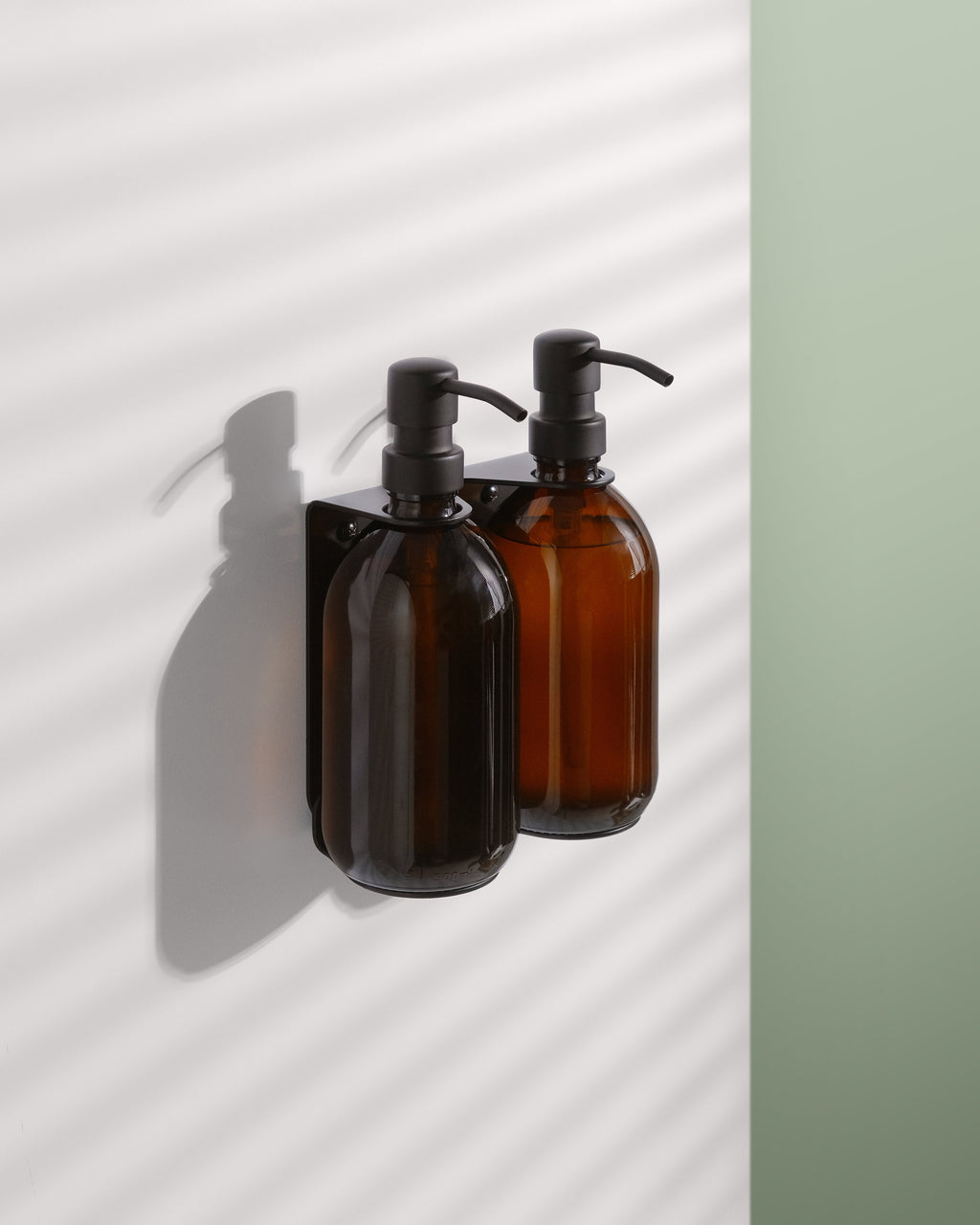 Black Double Bottle Holder for Bathroom Storage