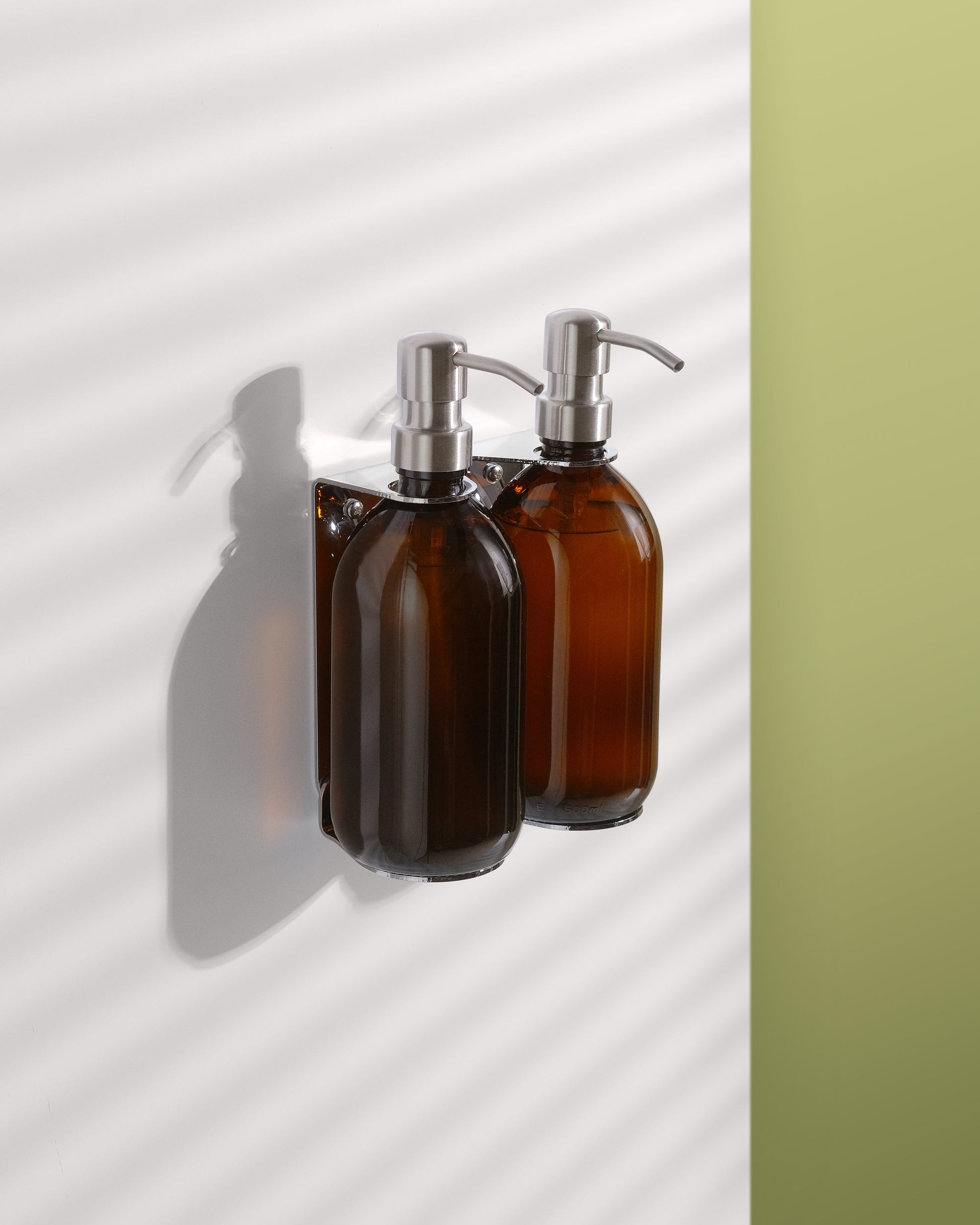 Chrome Double Soap Bottle Holder