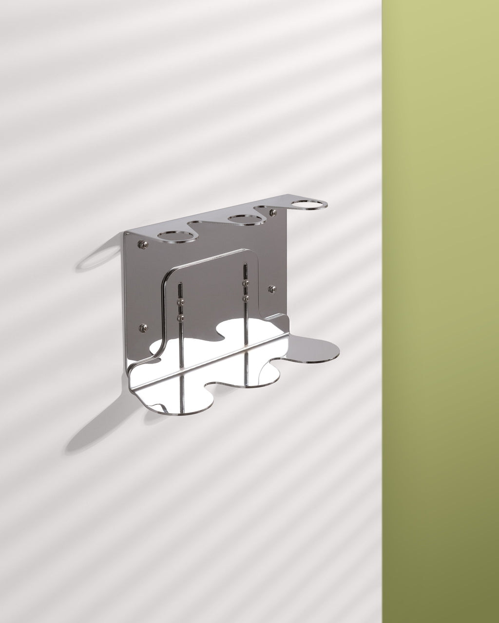 Chrome Triple Bottle Holder for Soap Dispensers