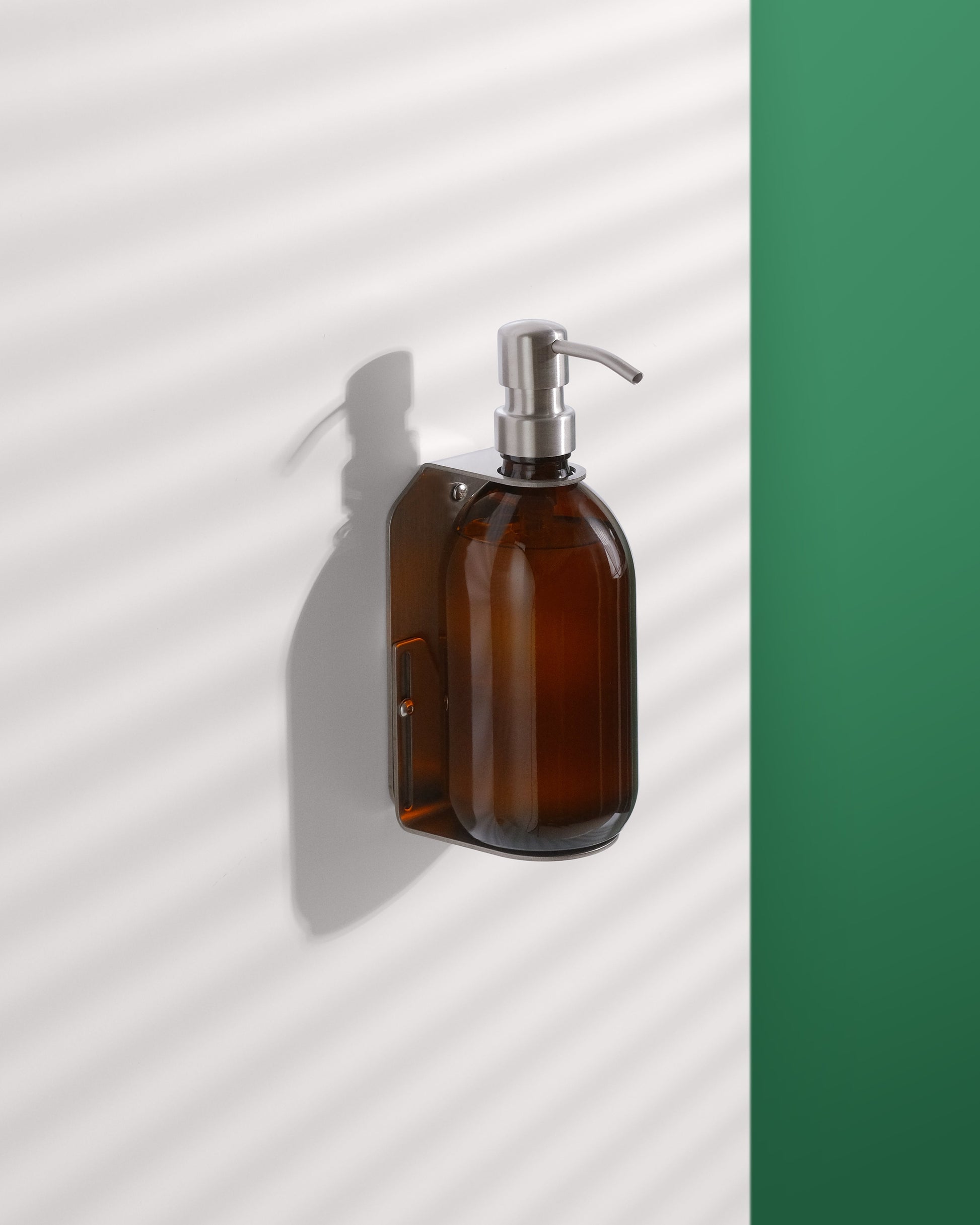 Nickel Single Bottle Holder for Soap Dispensers