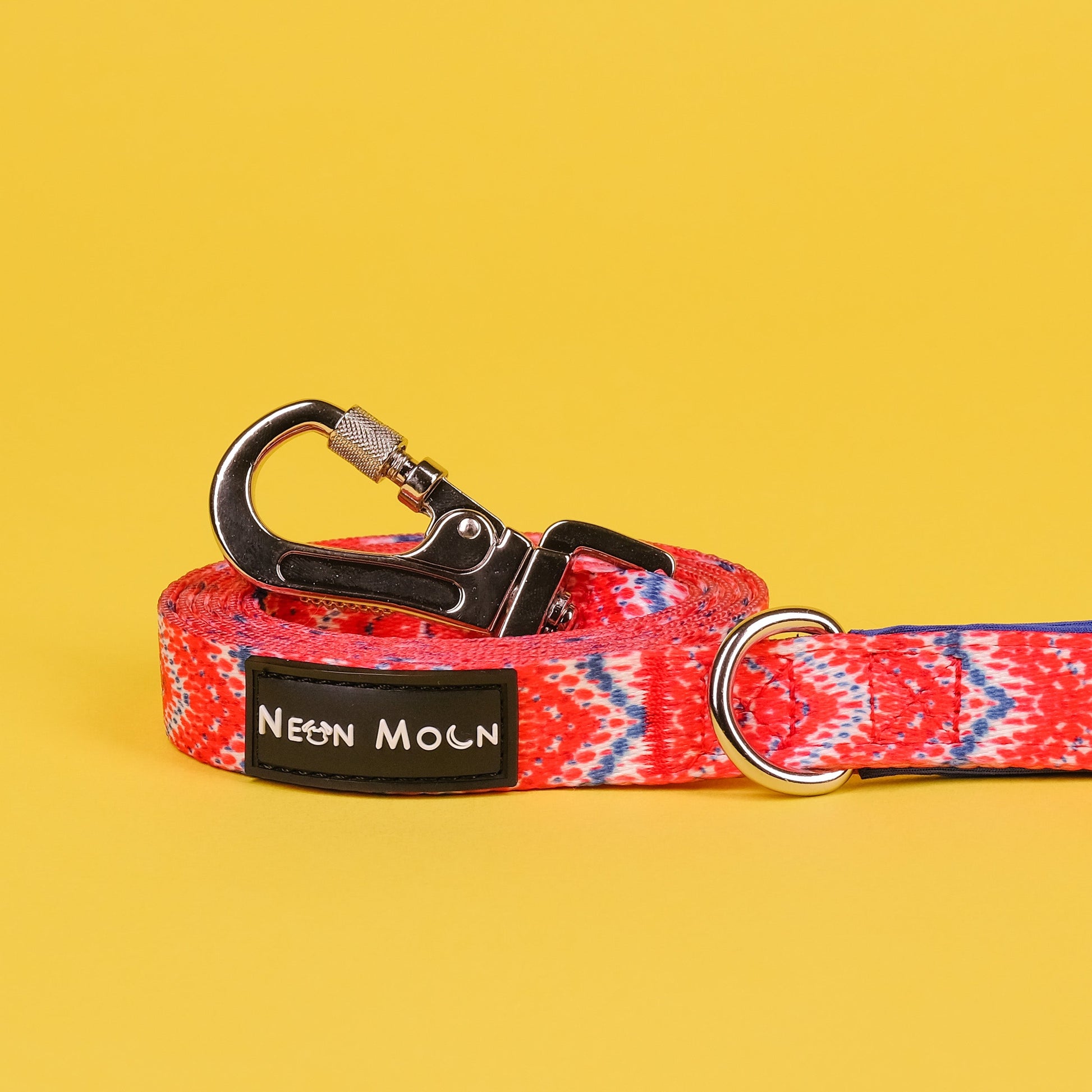 Red Chevron Dog Lead with Padded Handle