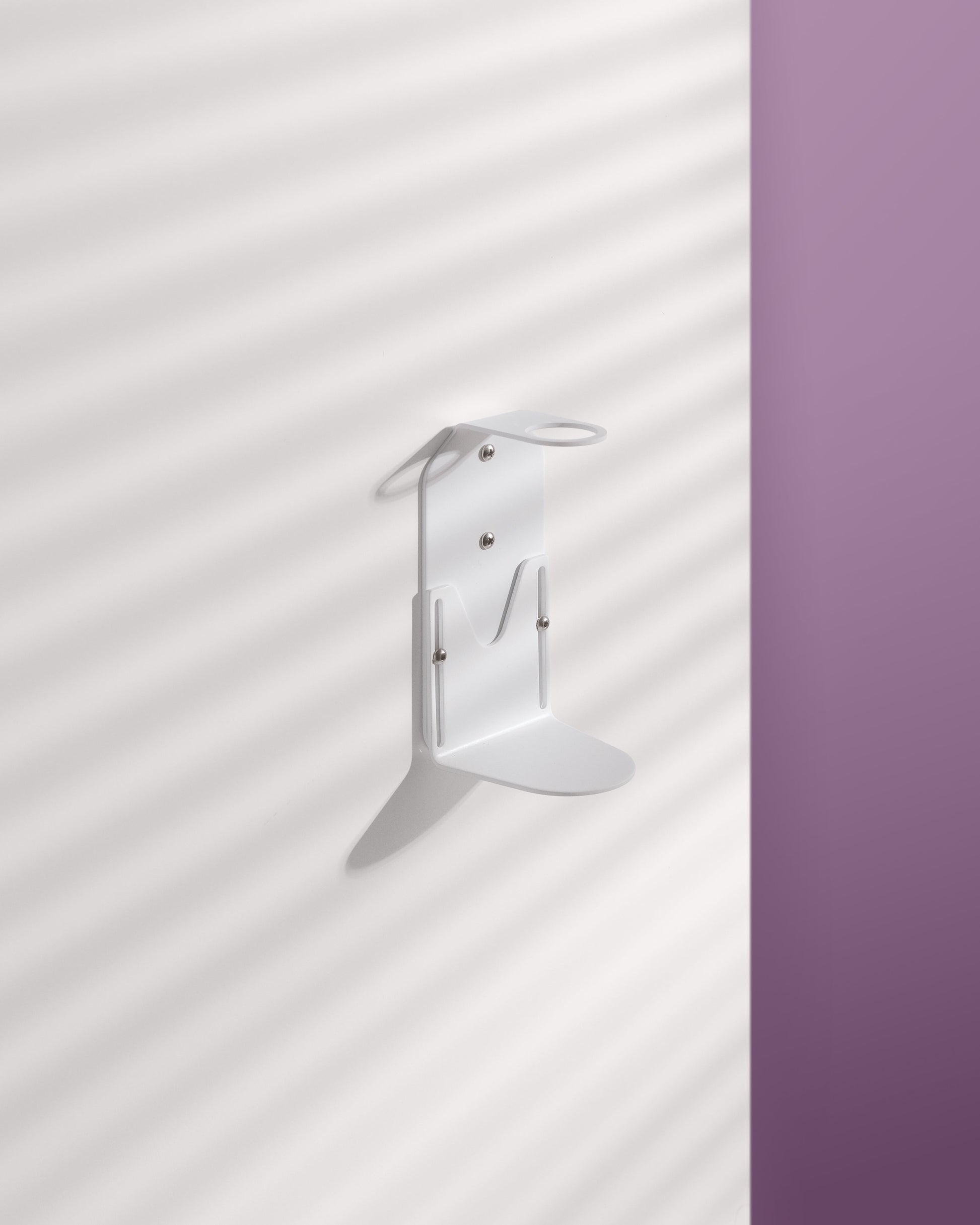 White Single Bottle Wall Holder