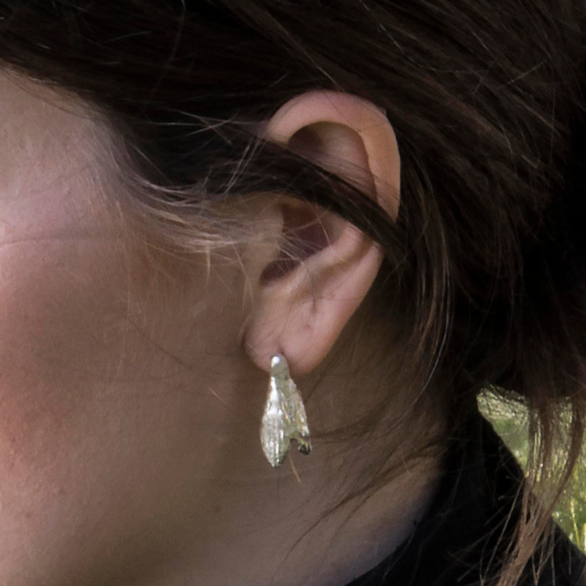 SPRING Snowdrops Earrings – Handcrafted Silver Jewelry from Estonia by Agnes Veski Jewellery at www.brixbailey.com