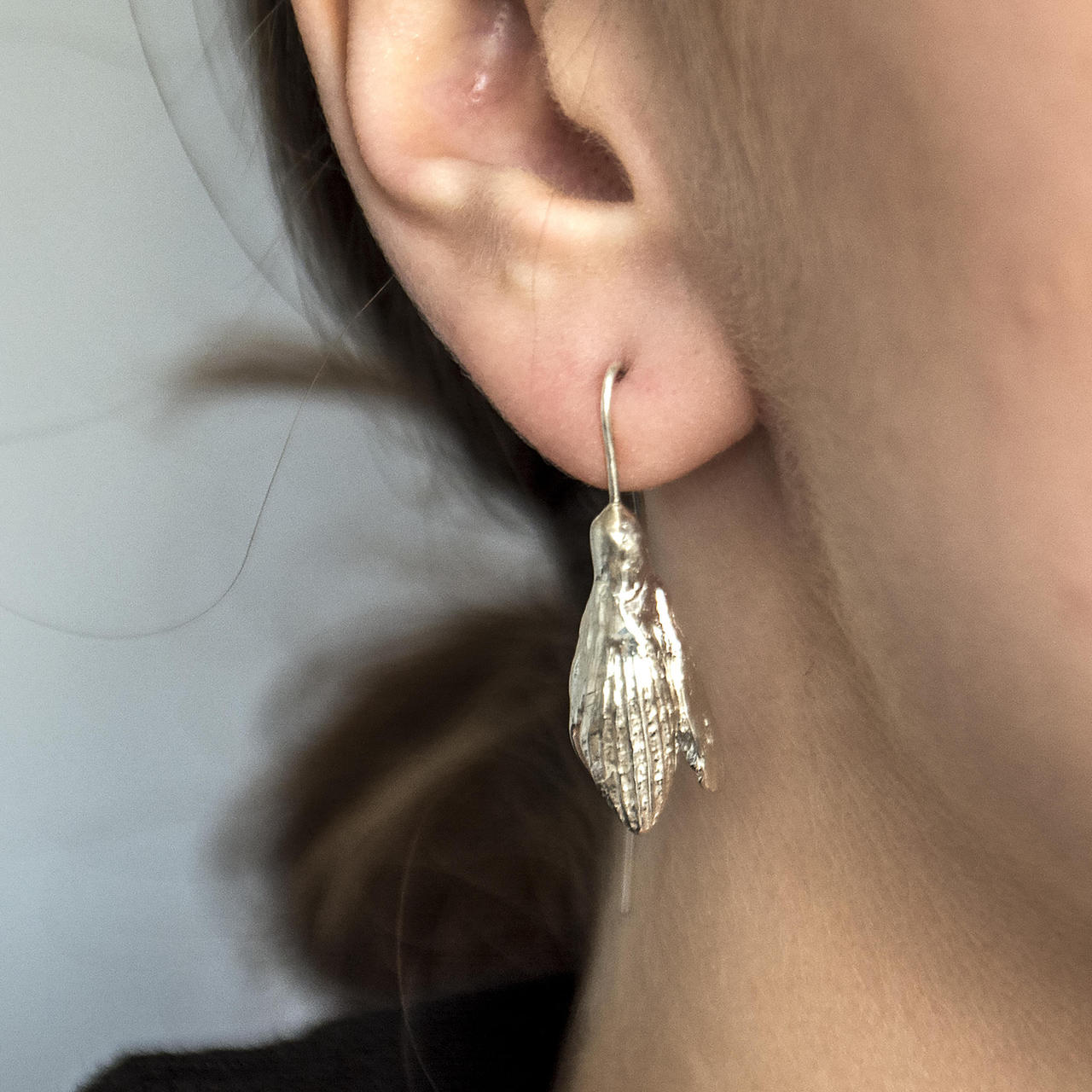 SPRING Snowdrops Silver Earrings – Handcrafted & Nature-Inspired by Agnes Veski Jewellery at www.brixbailey.com