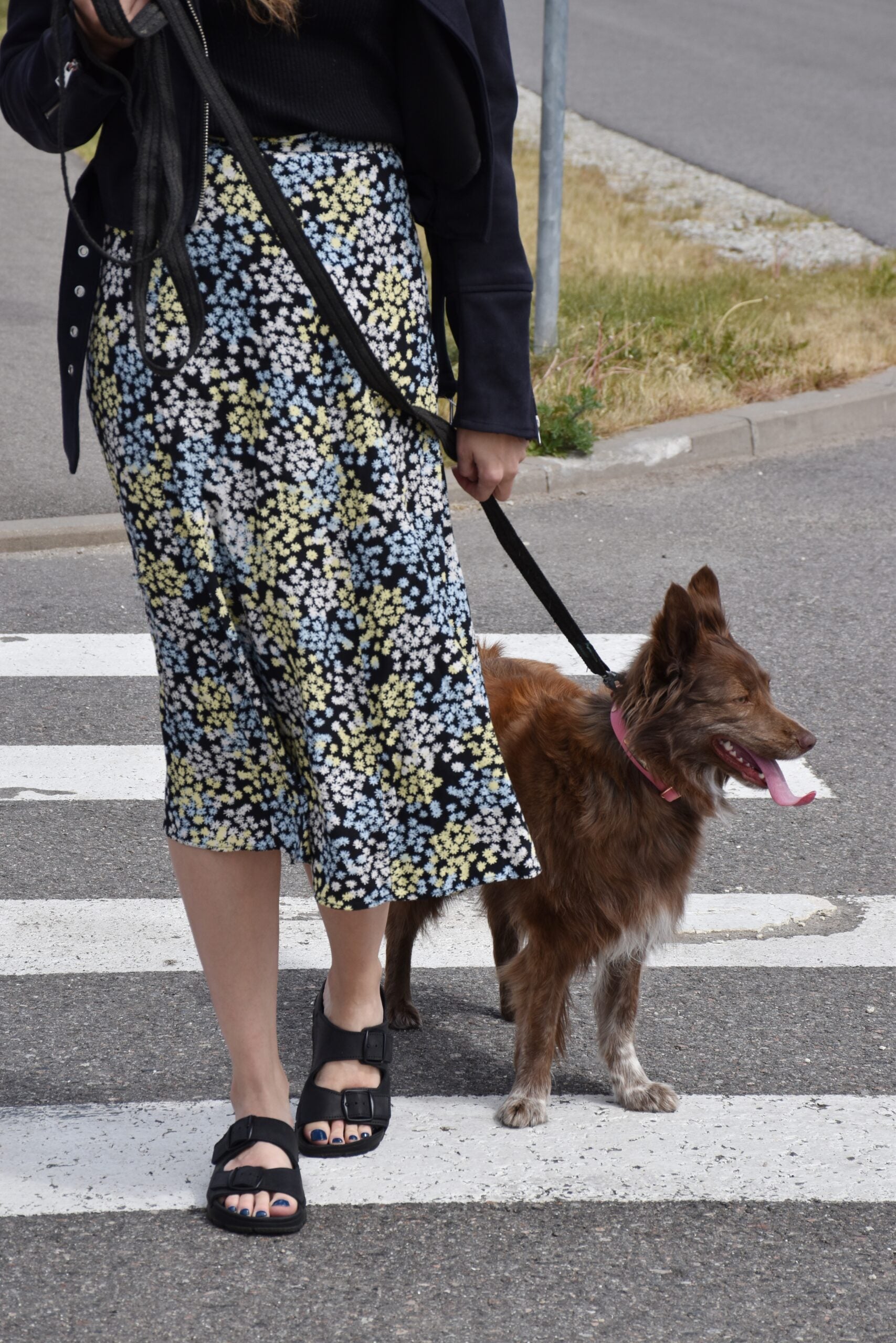 Meeliku Black Slides – Durable Natural Leather Sandals for Women with Adjustable Straps by Omaking at www.brixbailey.com