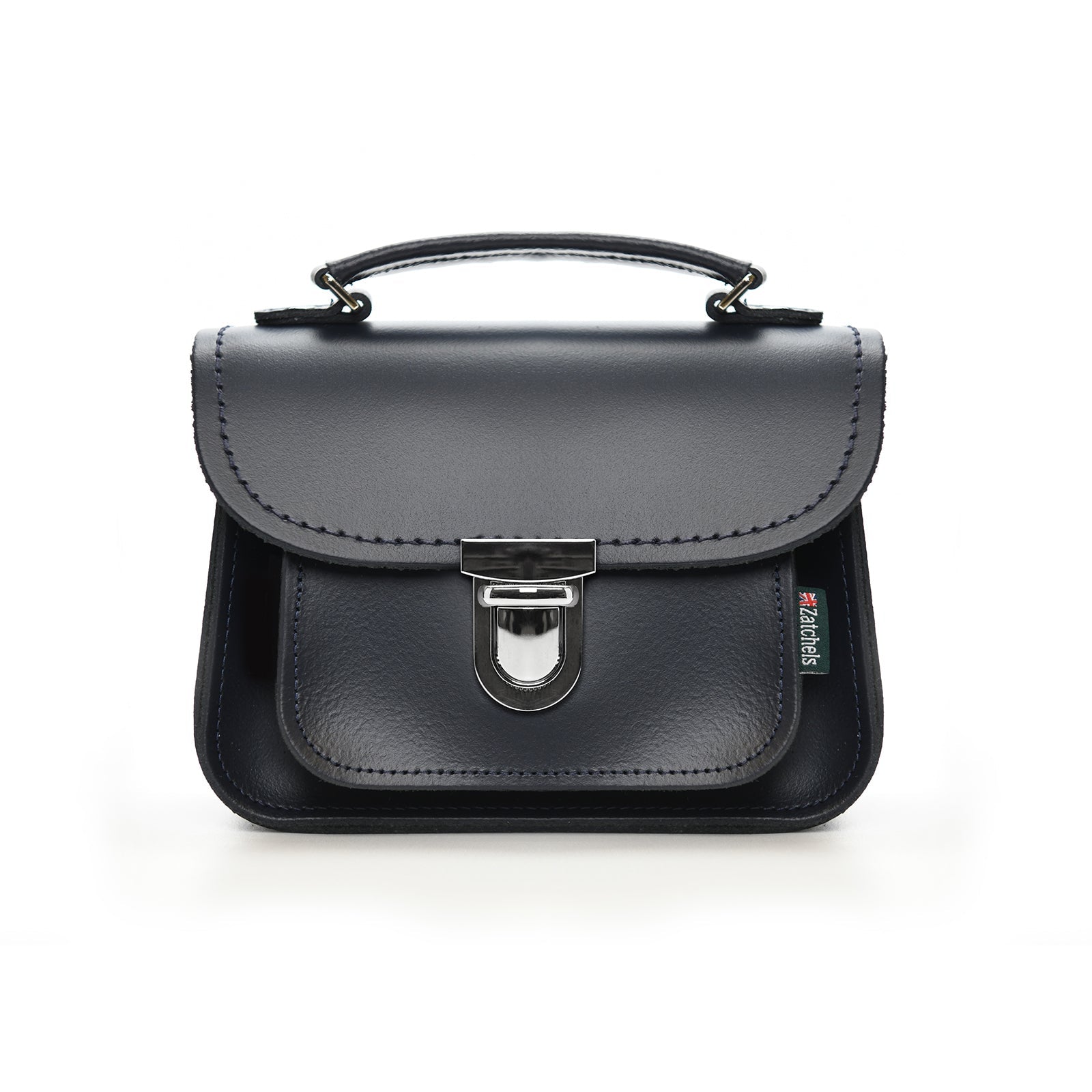Luna Handmade Leather Bag in Navy
