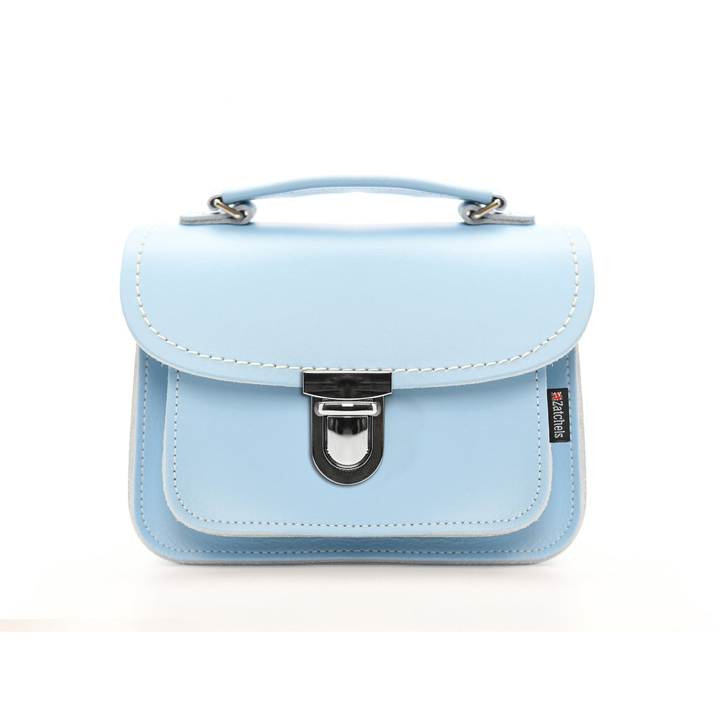 Luna Handmade Leather Bag Baby Blue