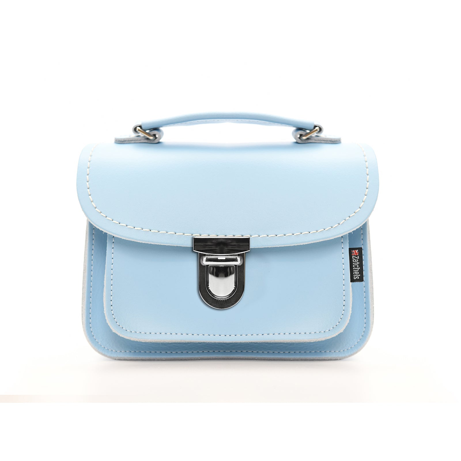 Luna Handmade Leather Bag Baby Blue