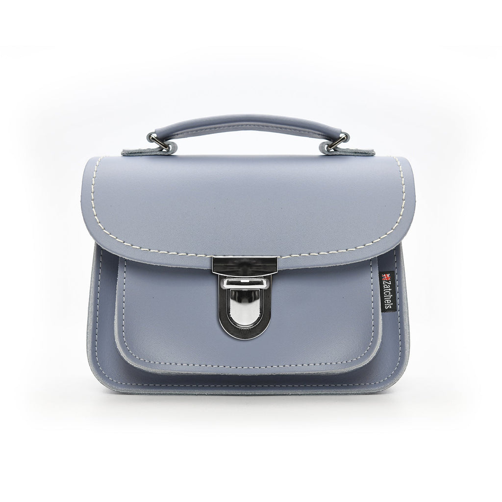 Luna Handmade Leather Bag in Lilac Grey