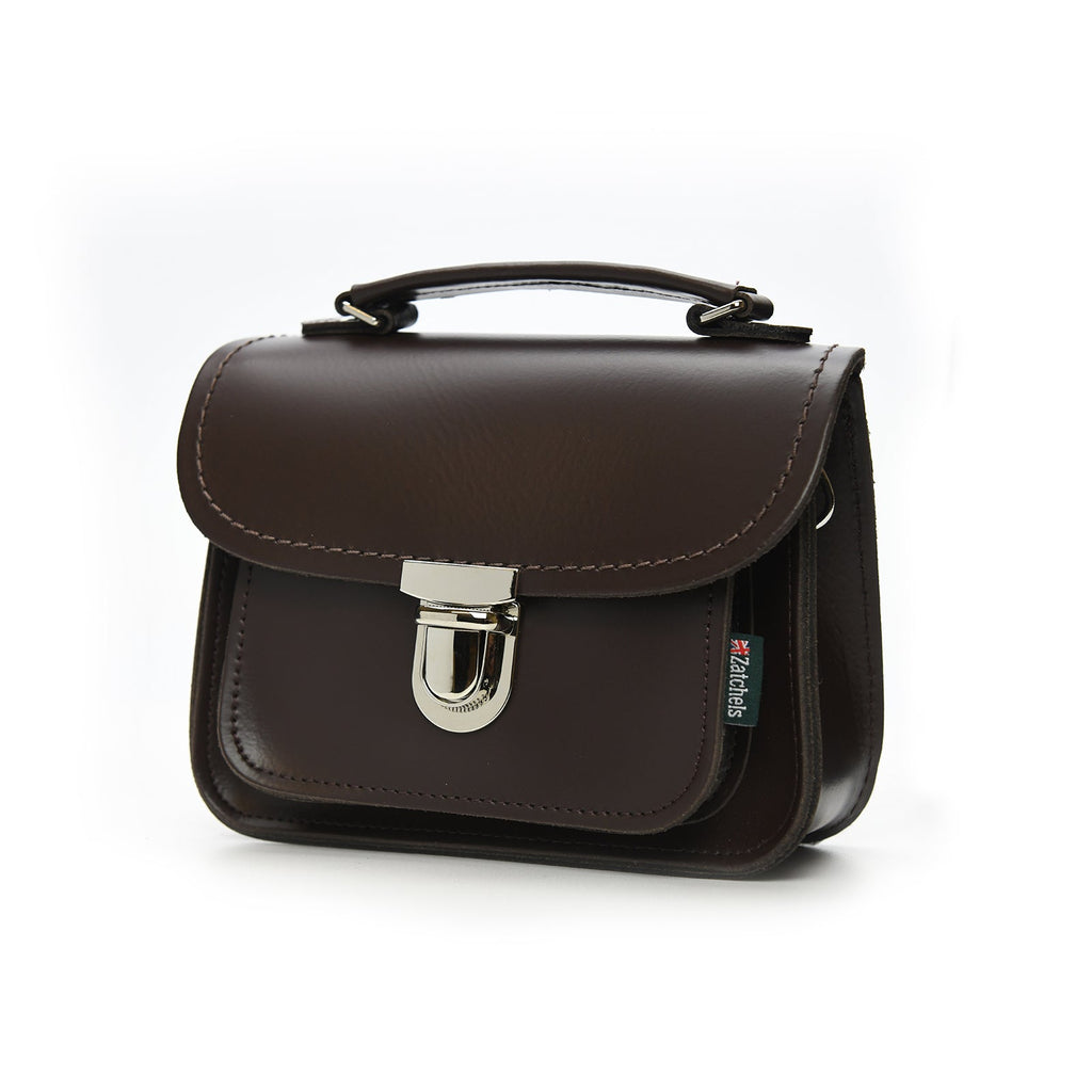 Luna Handmade Leather Bag in Dark Brown