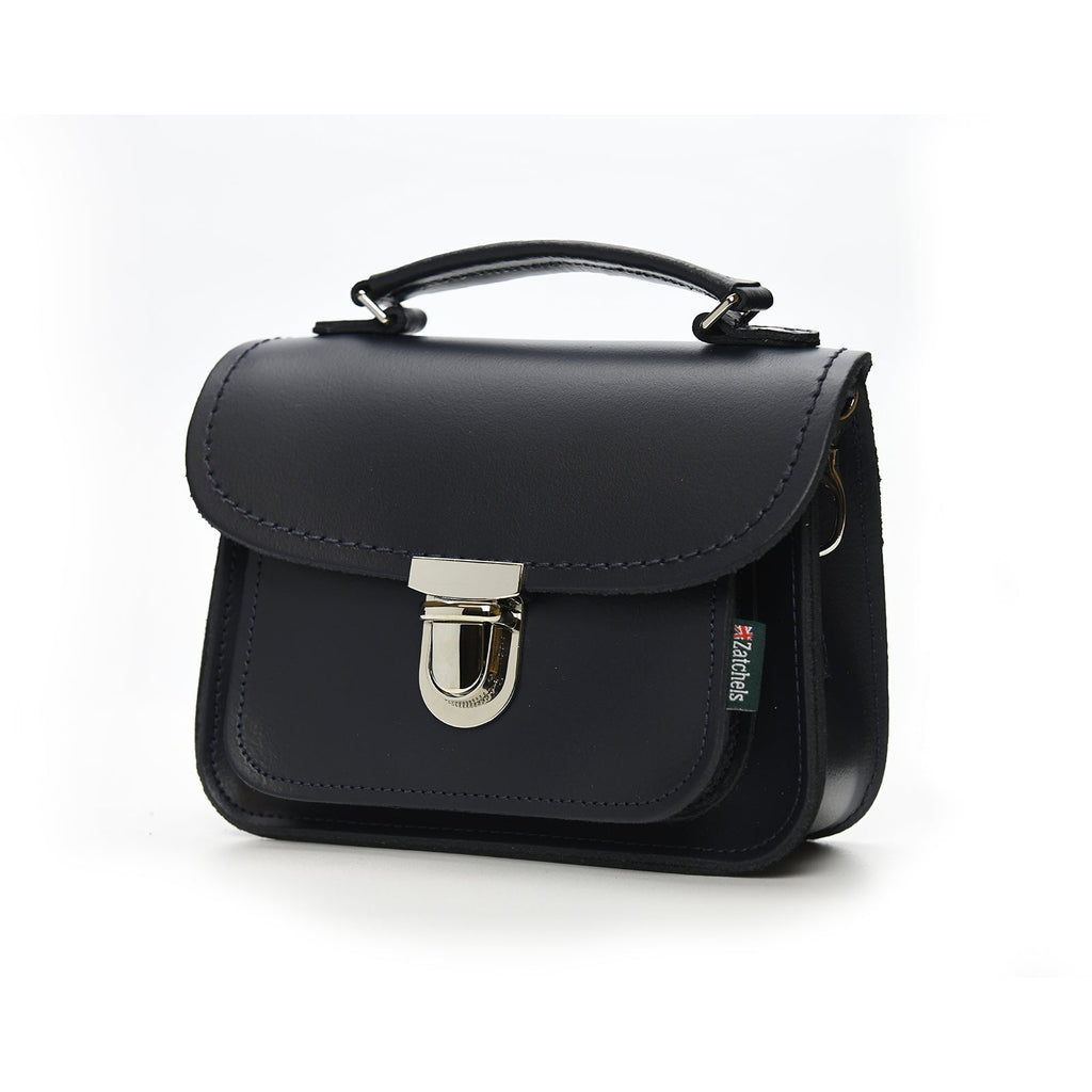 Luna Handmade Leather Bag in Navy