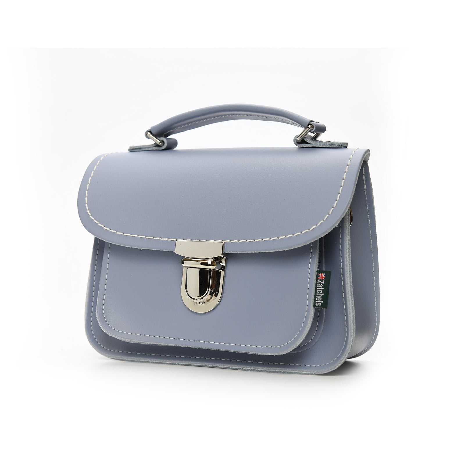 Luna Handmade Leather Bag in Lilac Grey
