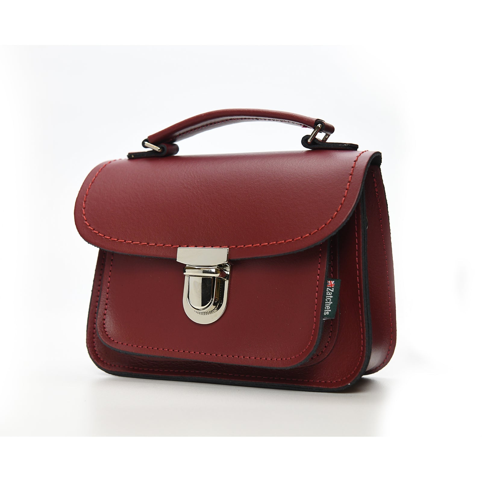 Luna Handmade Leather Bag in Oxblood Red