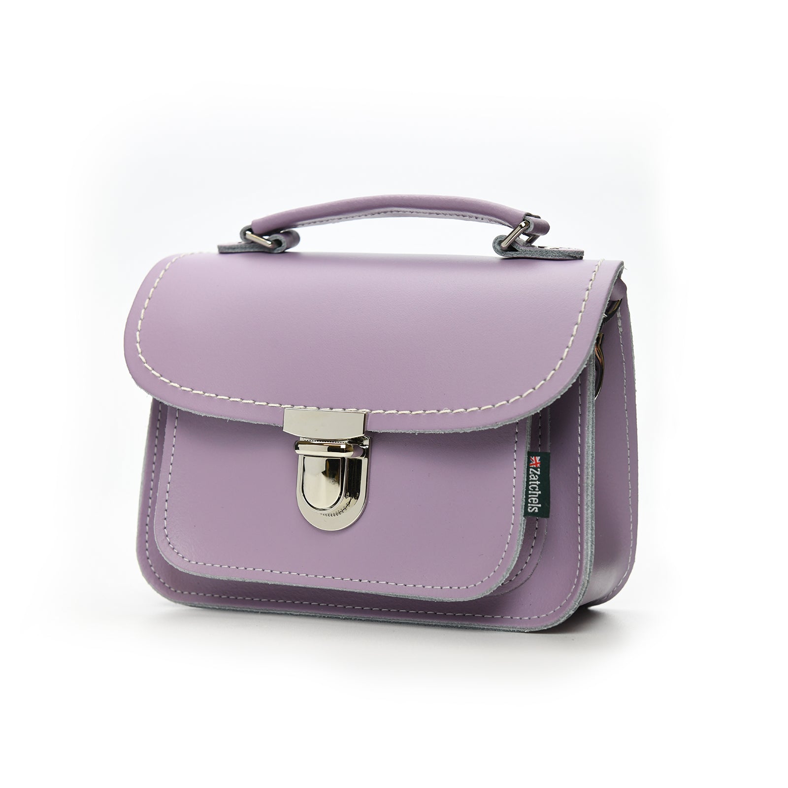 Luna Handmade Leather Bag in Pastel Violet
